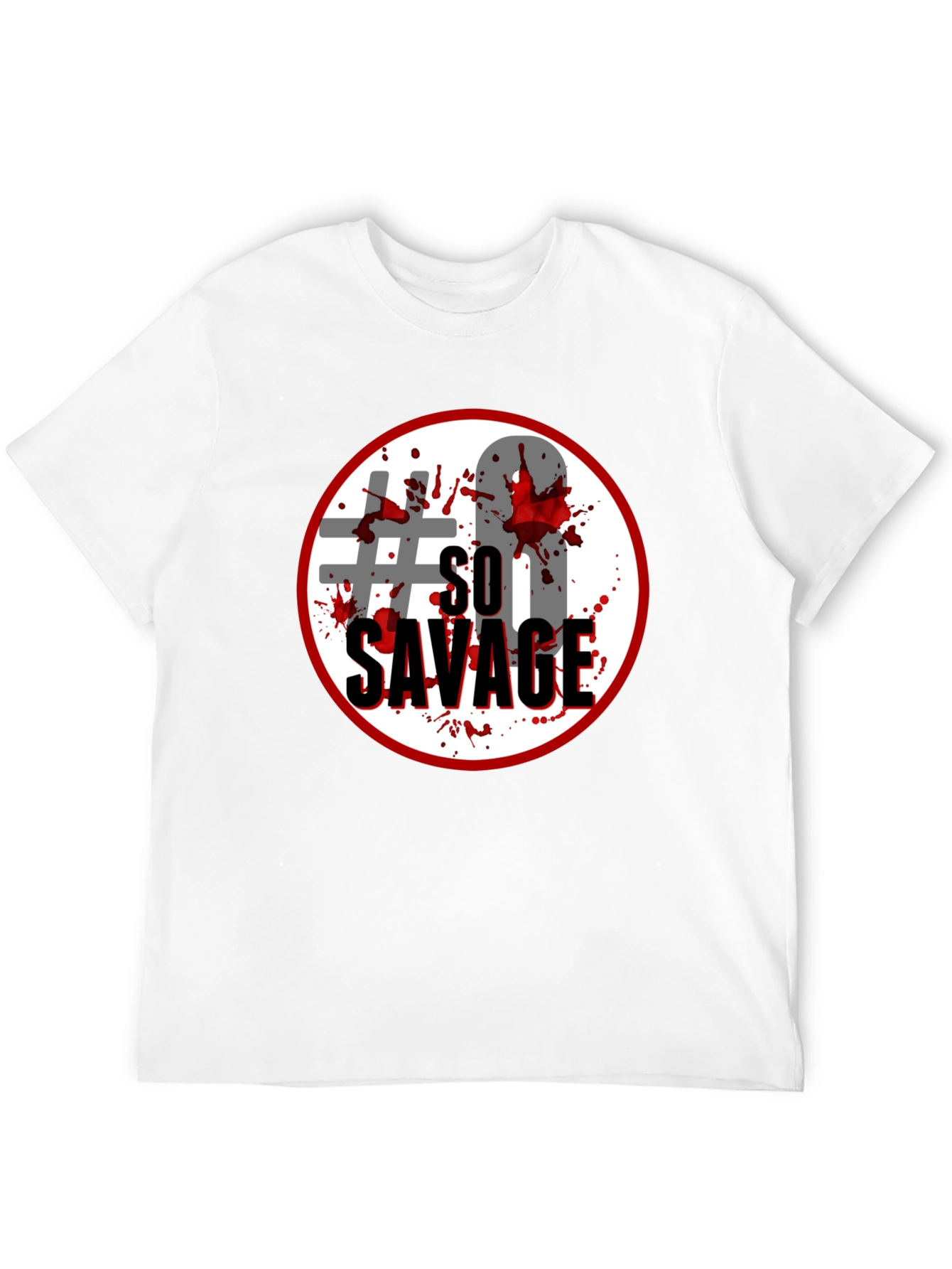 Black So Savage Graphic Tee - Black Cotton Blend view 12