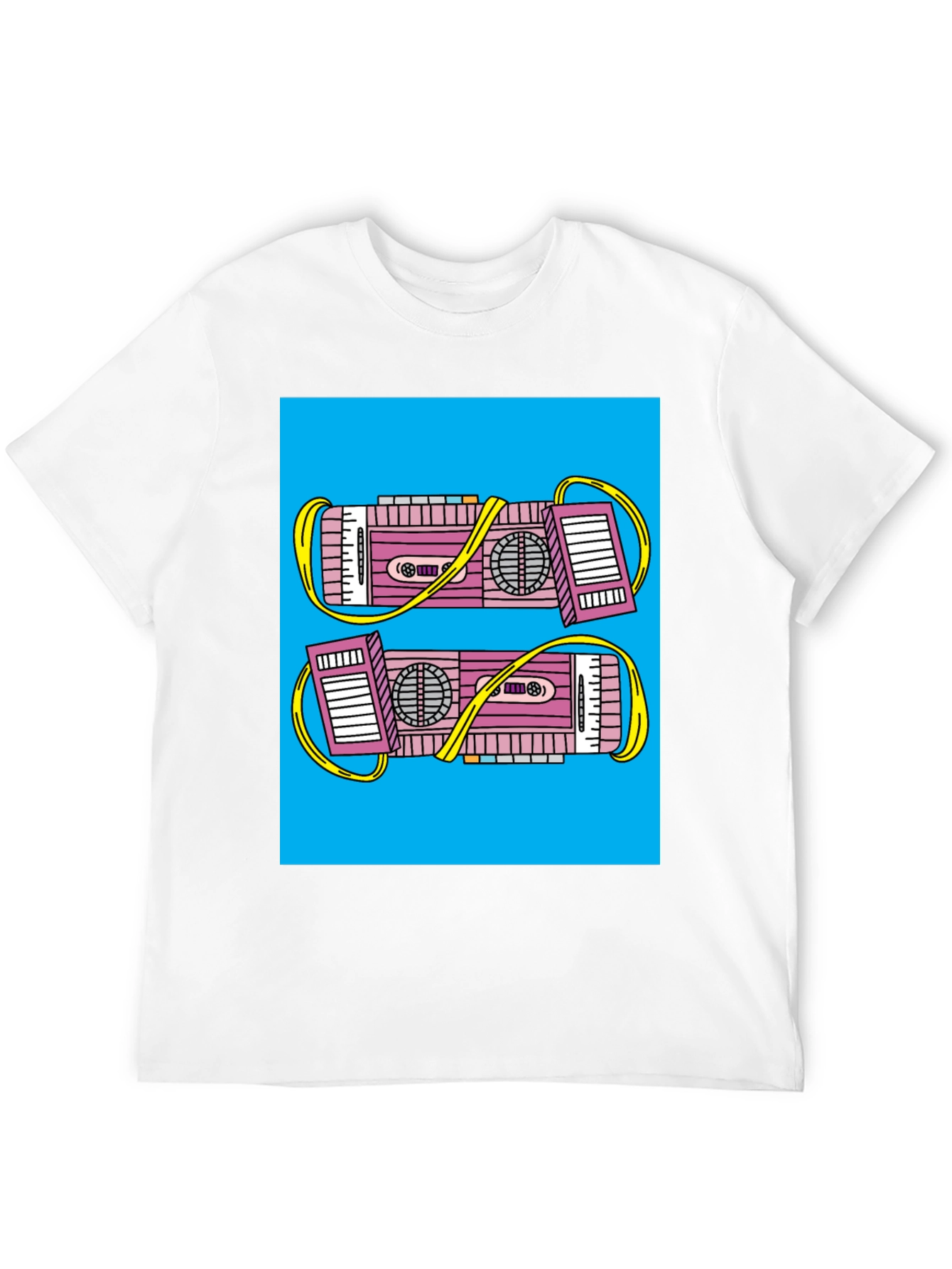 Black Retro Boombox Graphic Tee - Black view 12