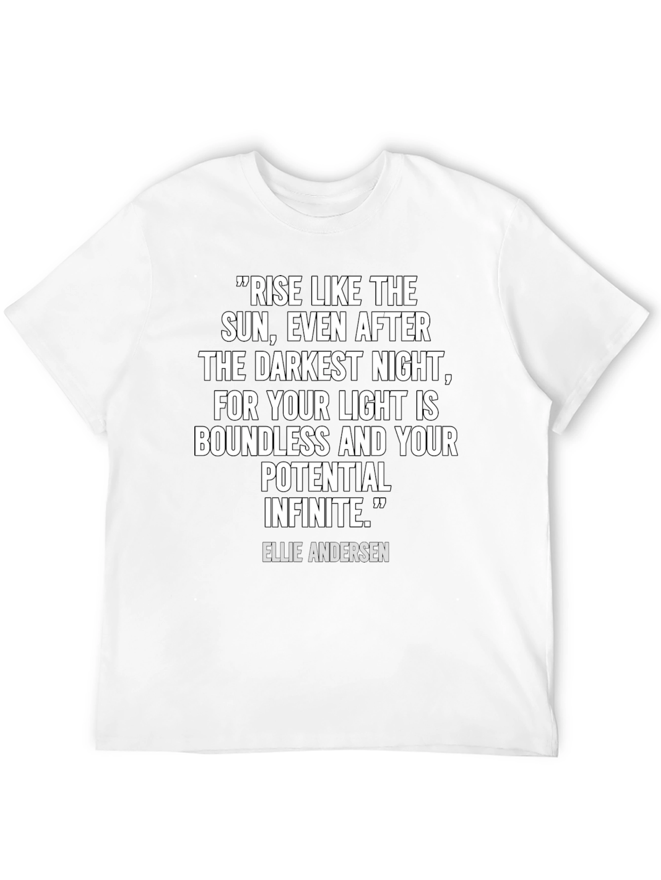 Black Inspirational Quote T-Shirt - Rise Like The Sun view 12