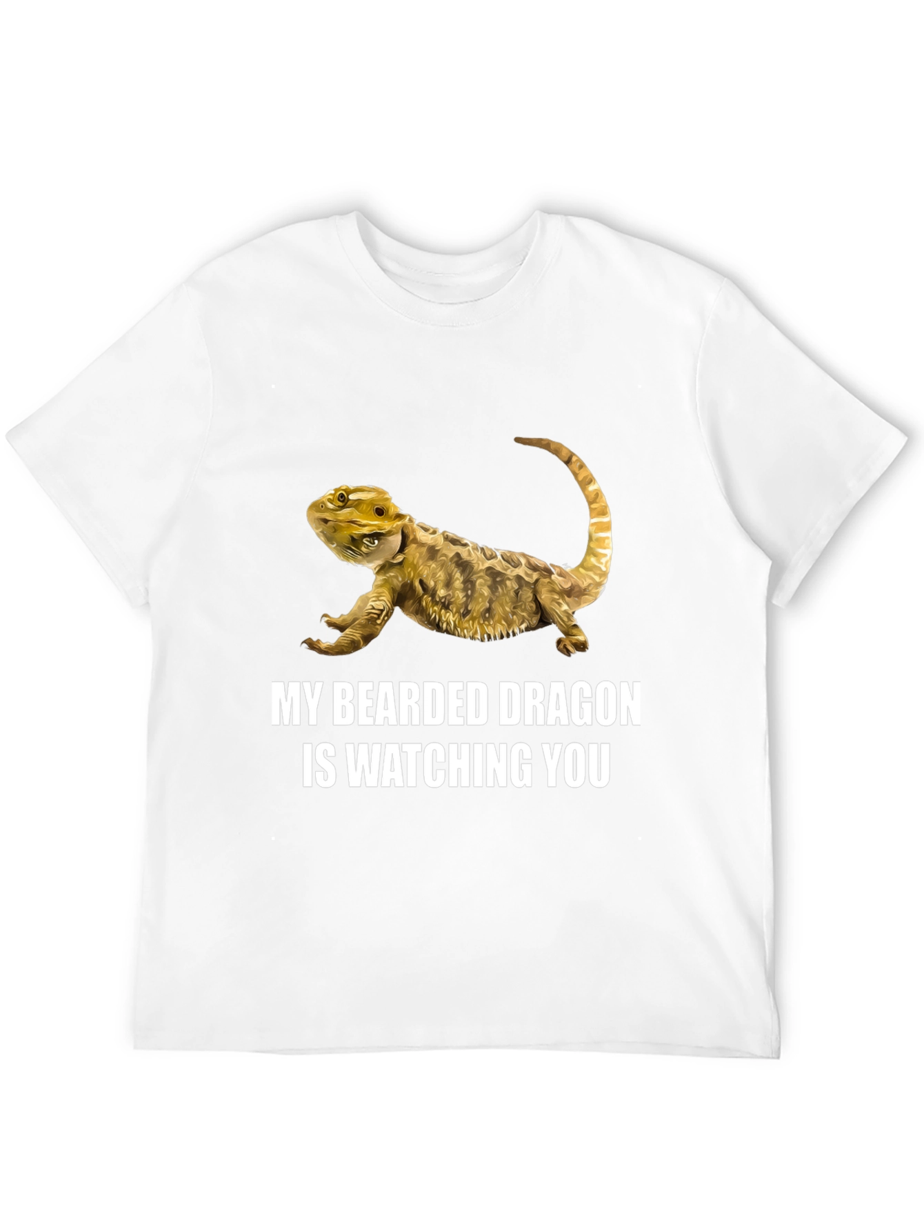 Black Bearded Dragon Watching You Graphic T-Shirt view 12