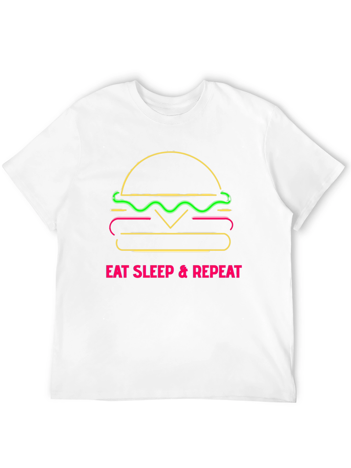 Black Eat Sleep Repeat Burger Graphic Tee view 12