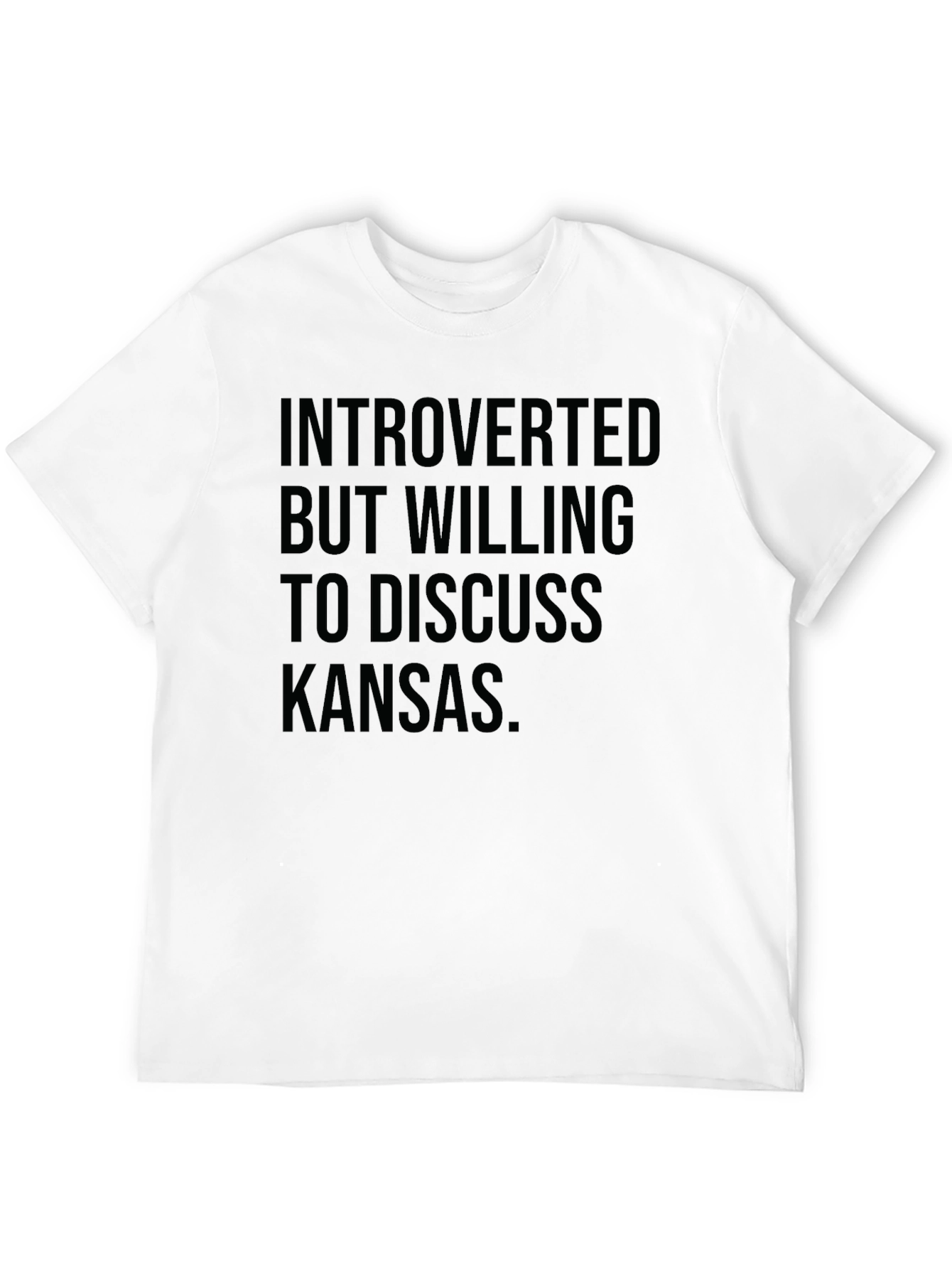 Black Introverted Kansas T-Shirt Funny Sarcastic Novelty Tee view 12