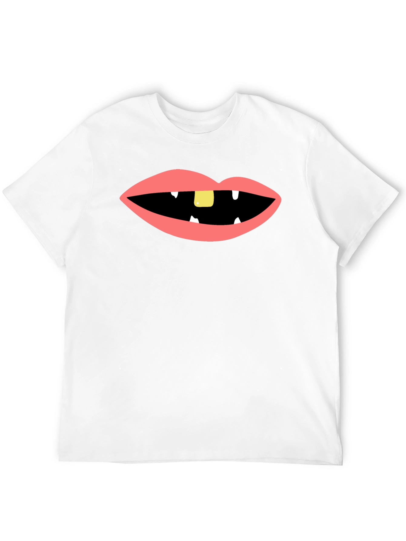 Black Funny Mouth Black T-Shirt view 12