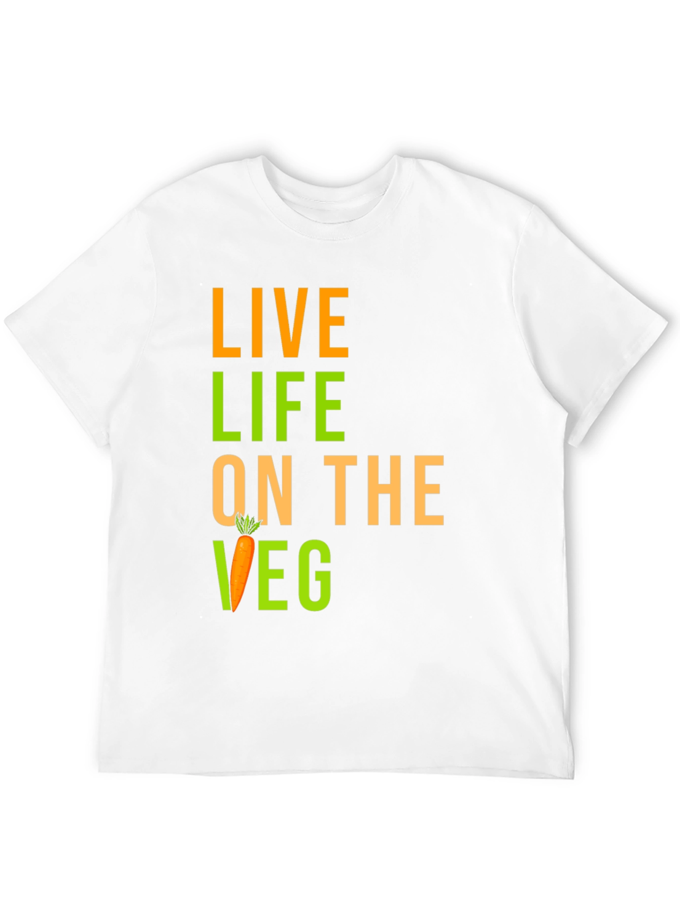 Live Life on the Veg Black Graphic Tee - 12