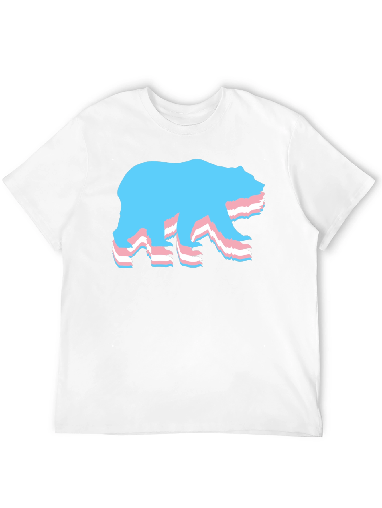 Black Transgender Pride Bear T-Shirt - Black view 12