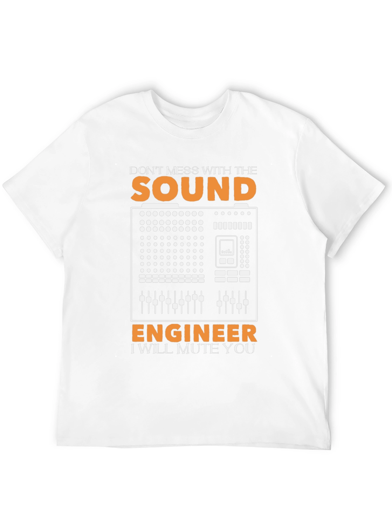 Black Sound Engineer T-Shirt - I Will Mute You view 12