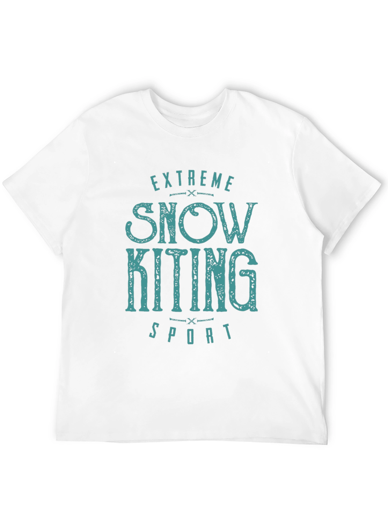 Black Extreme Snow Kiting Sport T-Shirt view 12
