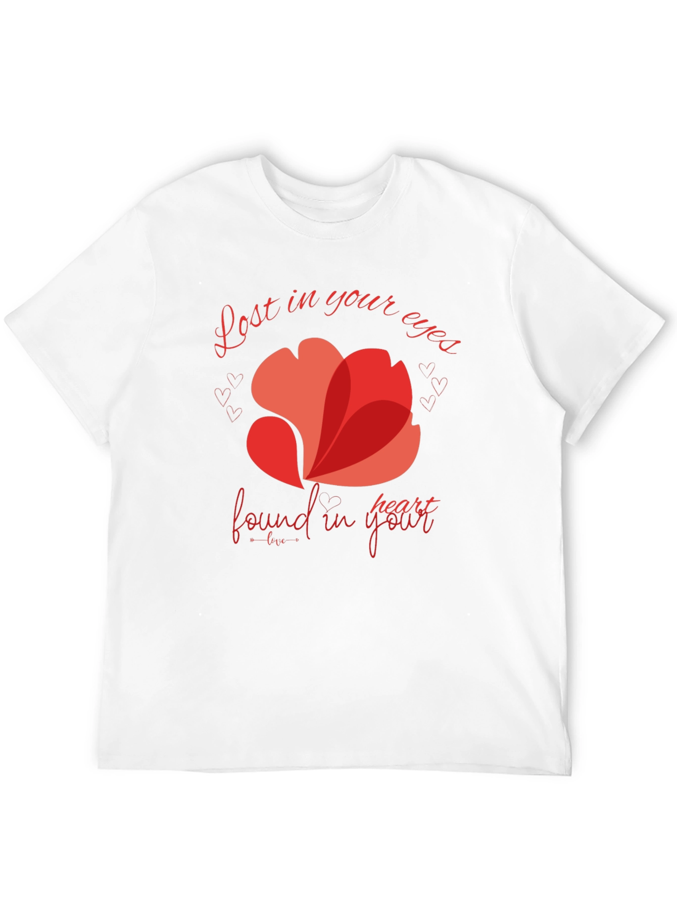 Black Romantic Heart Valentine's Day T-Shirt view 12