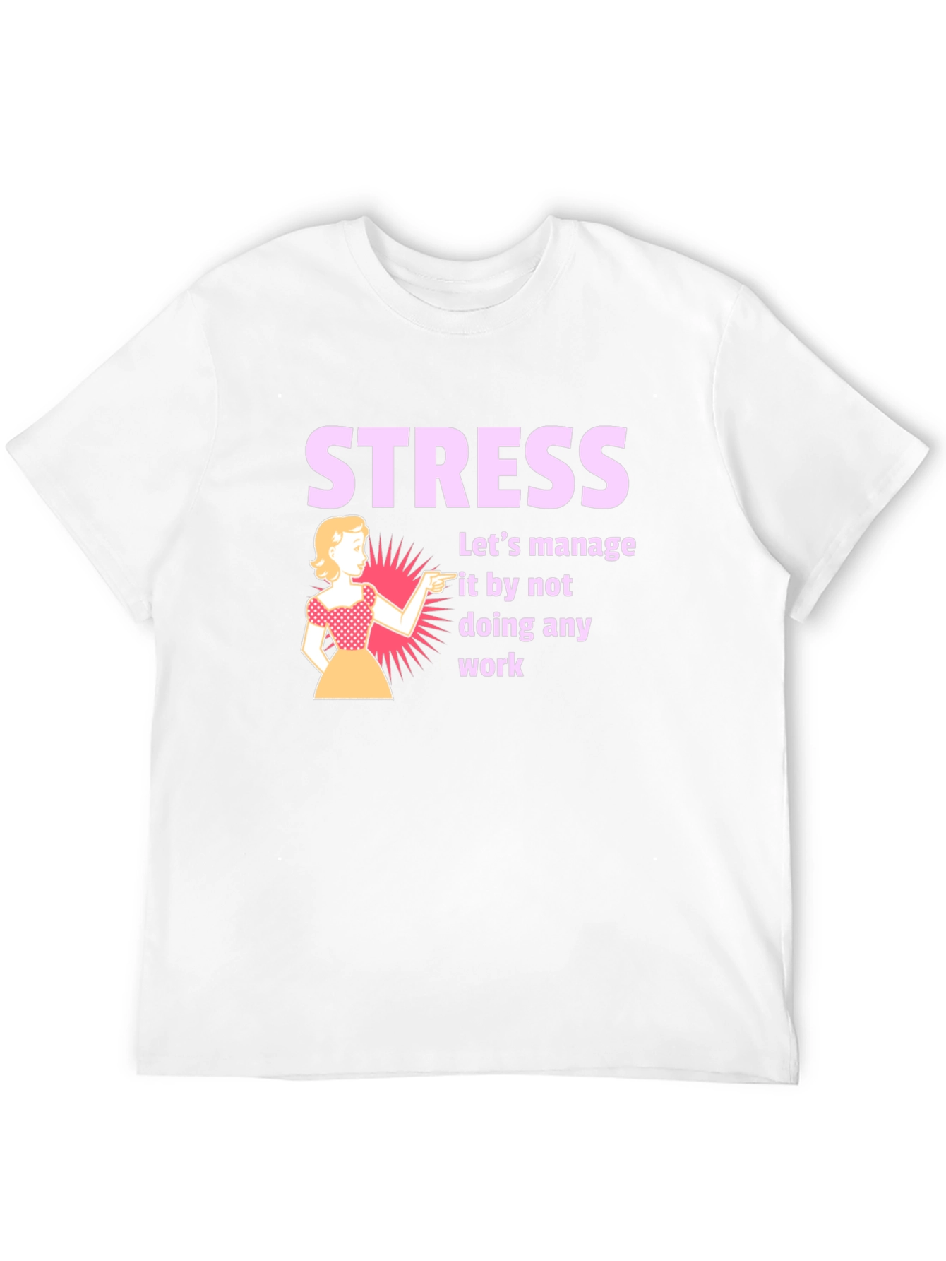 Black Stress Management T-Shirt: Funny Work Humor Tee view 12
