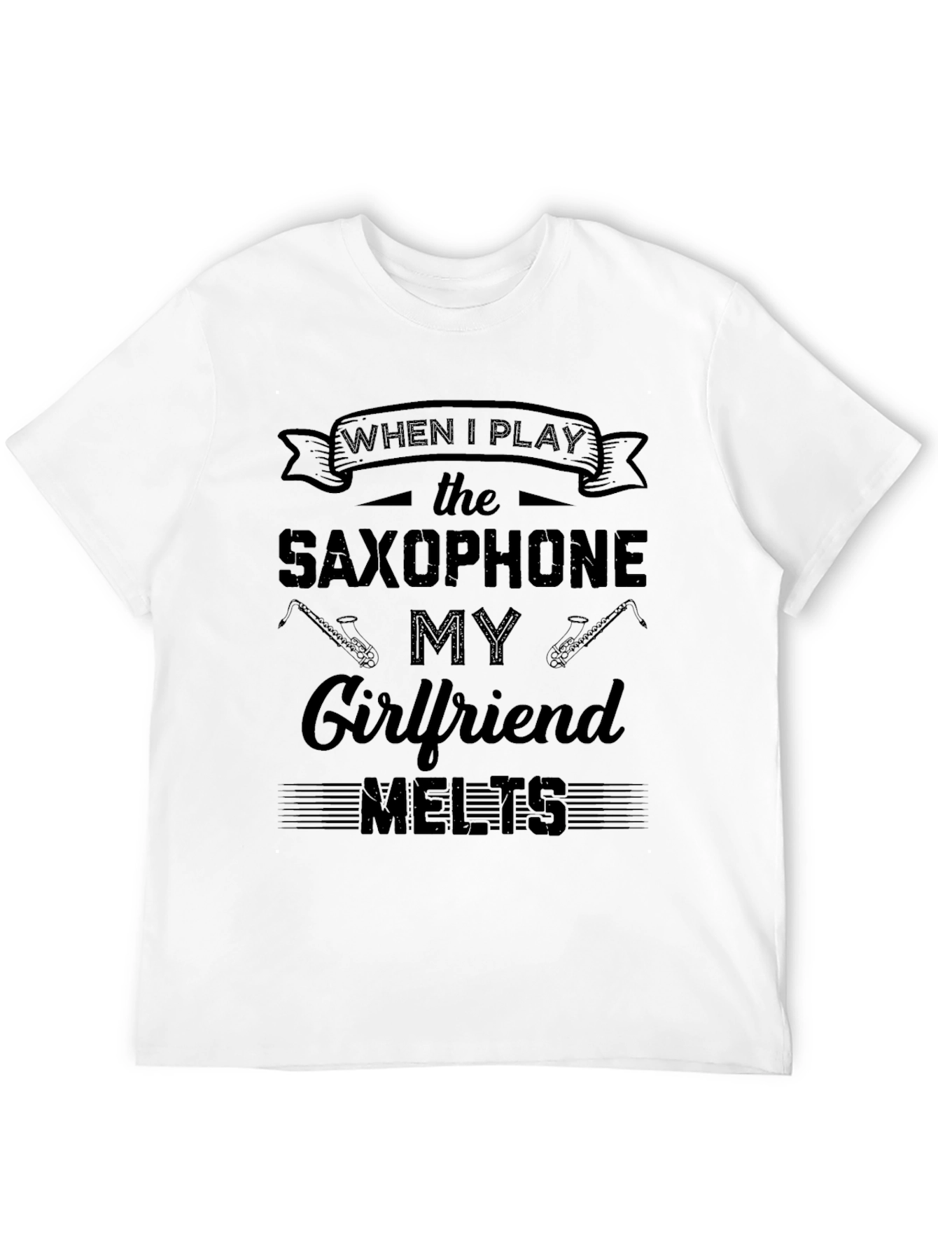 Black Saxophone Player Graphic Tee: Girlfriend Melts view 12