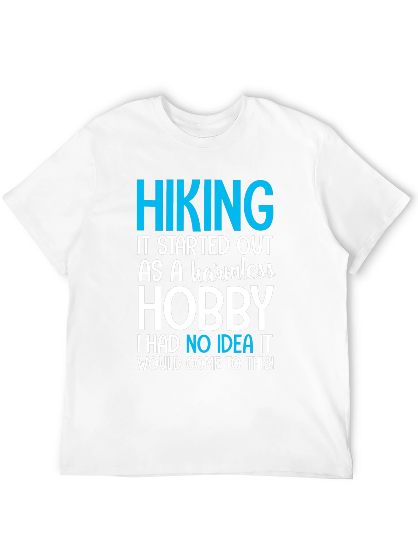 Black Hiking Hobby Graphic Tee - Black Casual T-Shirt view 12