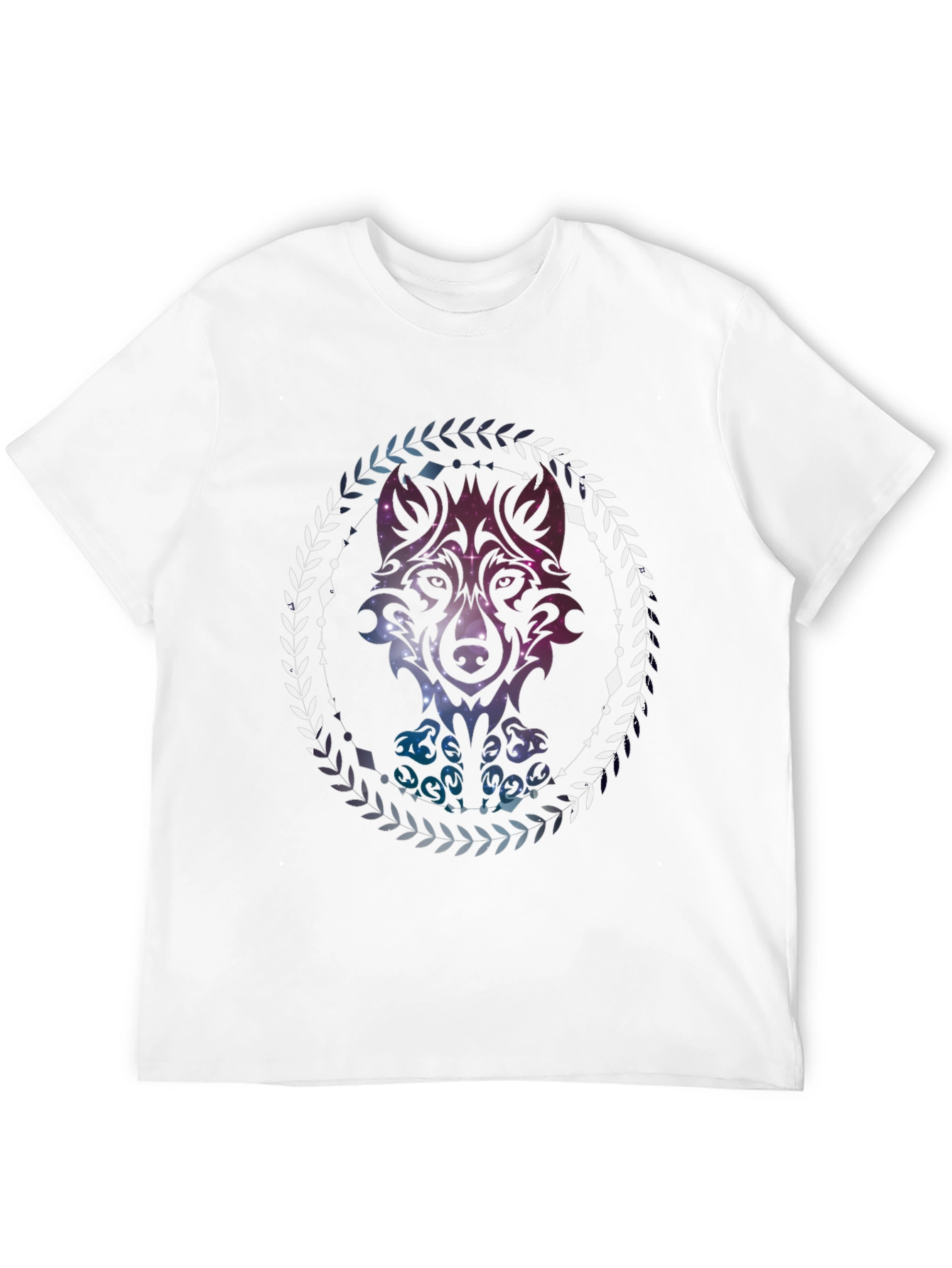 Black Wolf Galaxy T-Shirt - Artistic Graphic Tee view 12