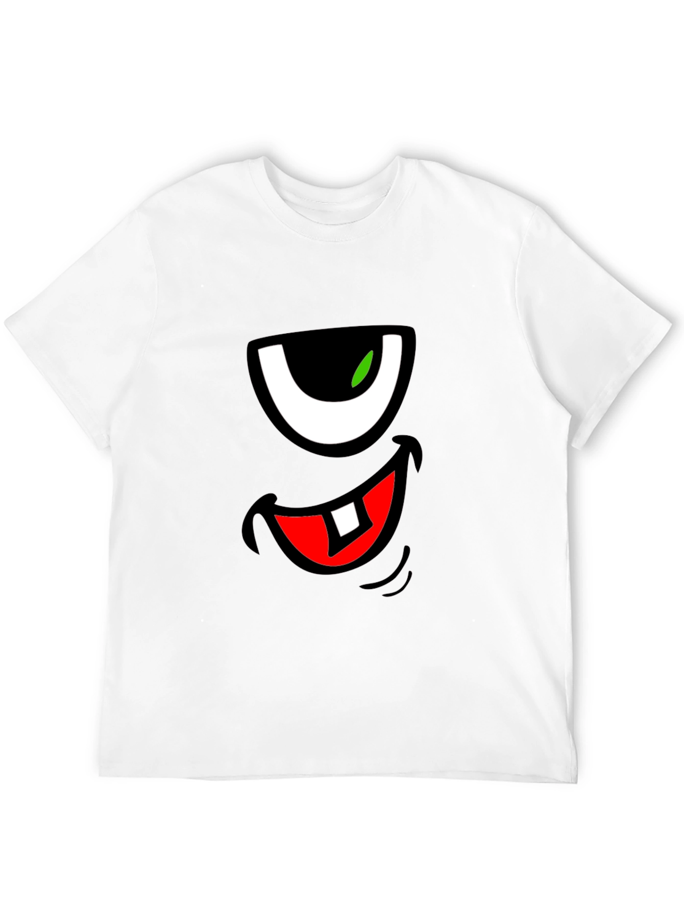 Black Funny Monster Face Graphic T-Shirt view 12
