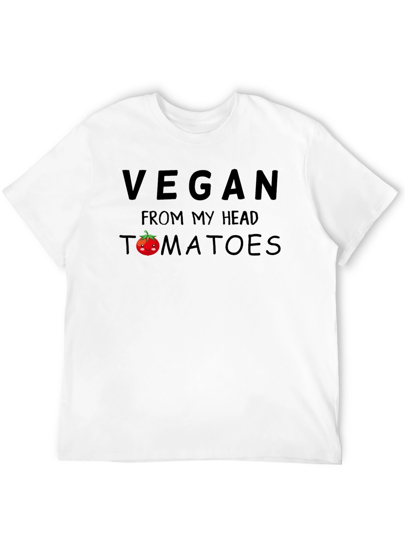 Black Vegan From My Head Tomatoes Funny T-Shirt view 12
