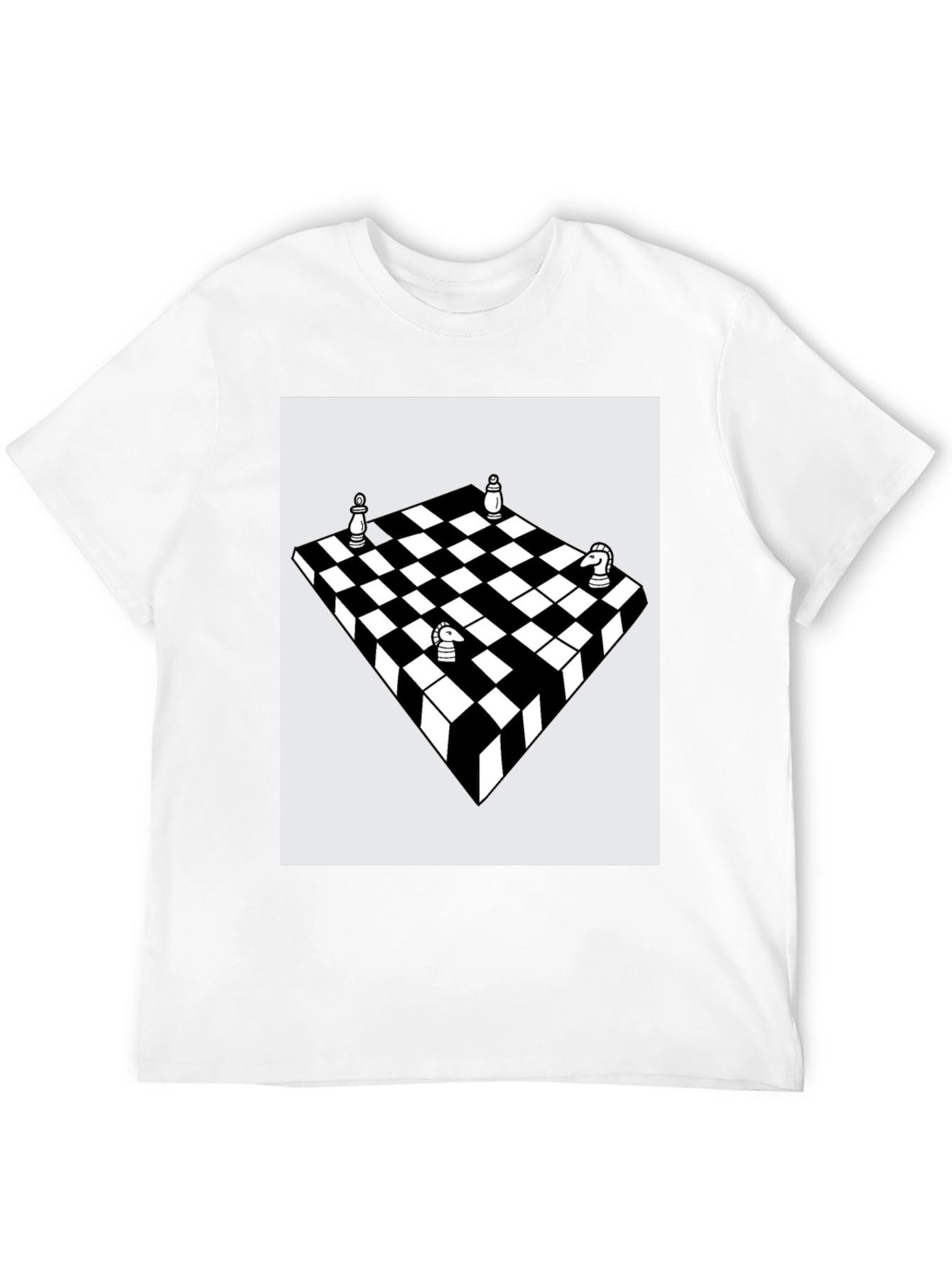 Black Chess Board Graphic Tee - Stylish Casual Wear view 12