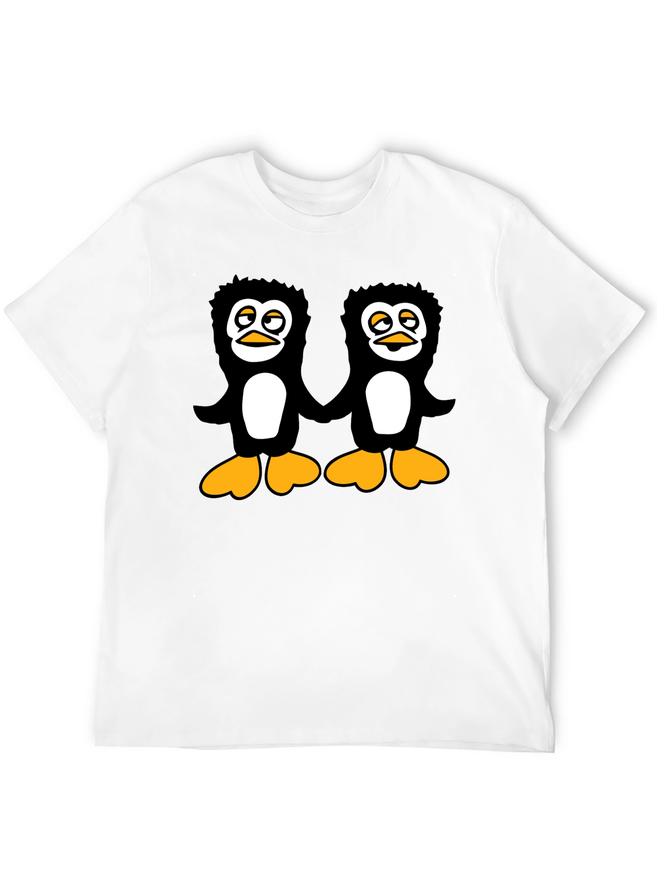 Black Penguin Pals Black T-Shirt - Fun Graphic Tee view 12