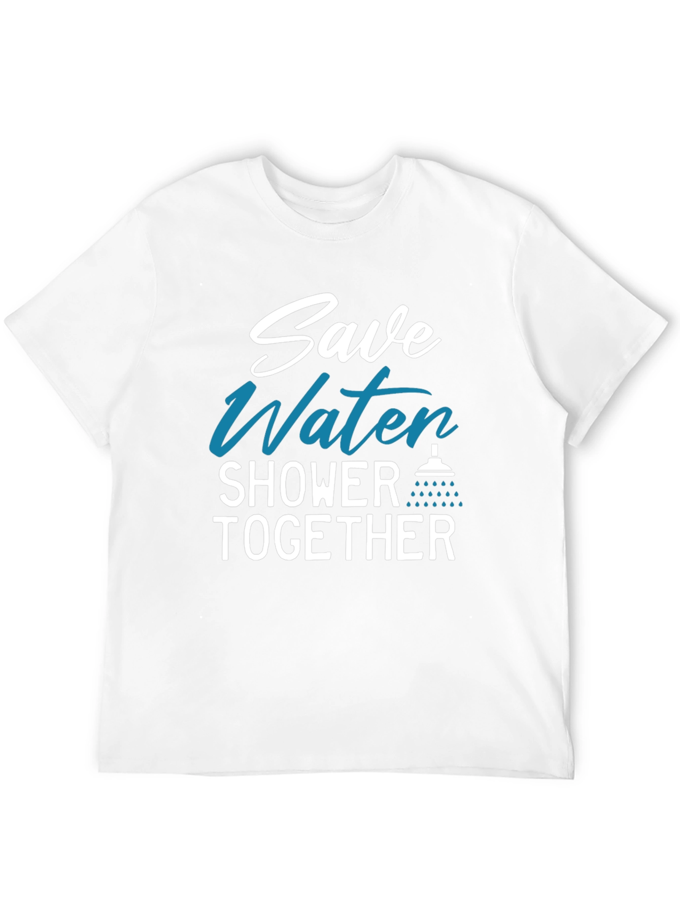 Black Save Water Shower Together Graphic Tee view 12