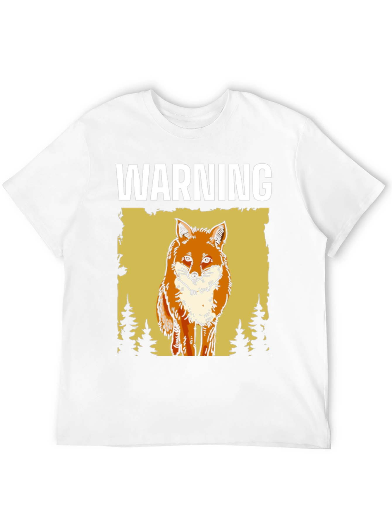 Black Warning Fox Graphic T-Shirt - Nature Lover Tee view 12
