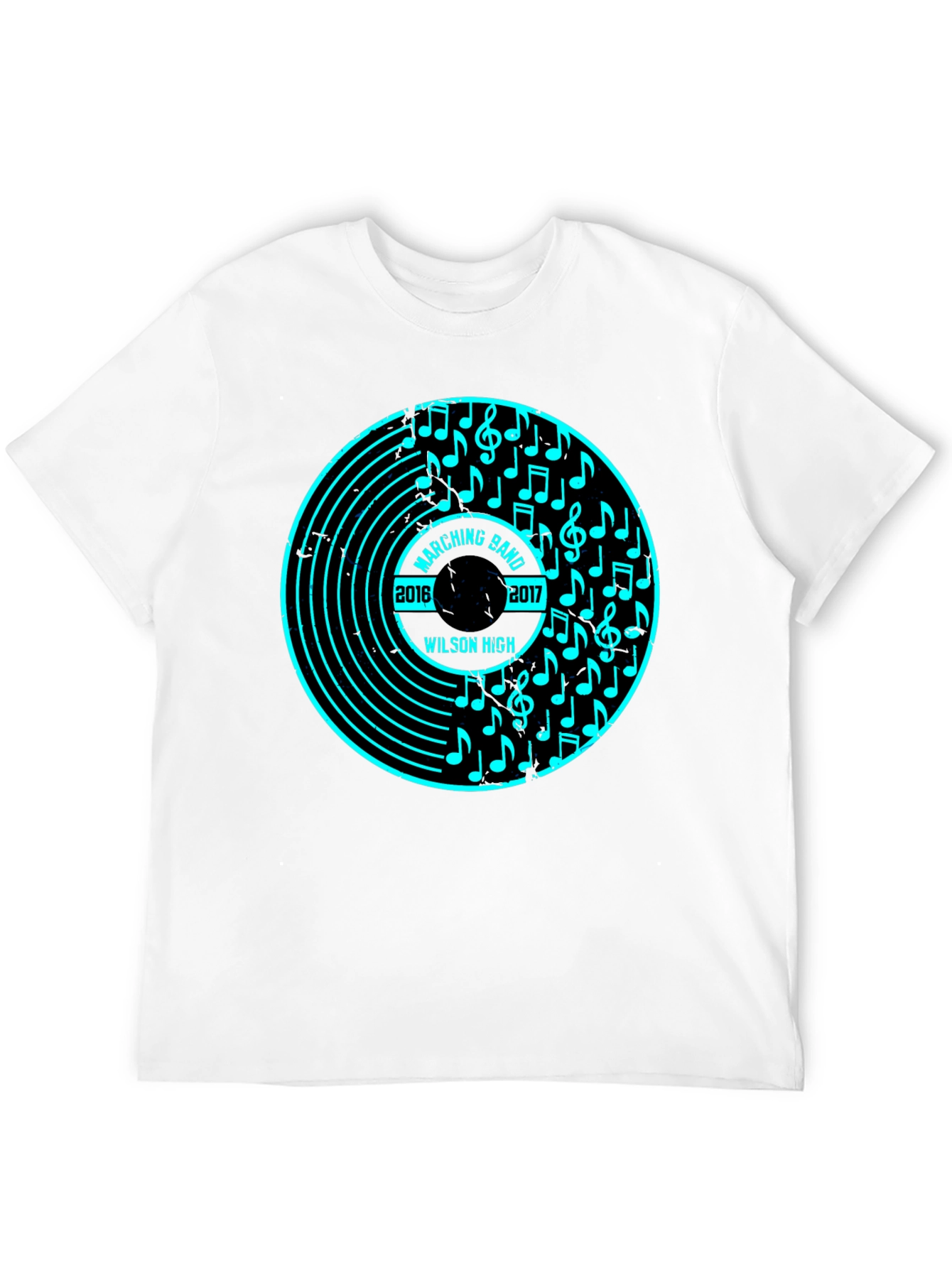 Black Marching Band Vinyl Record T-Shirt view 12