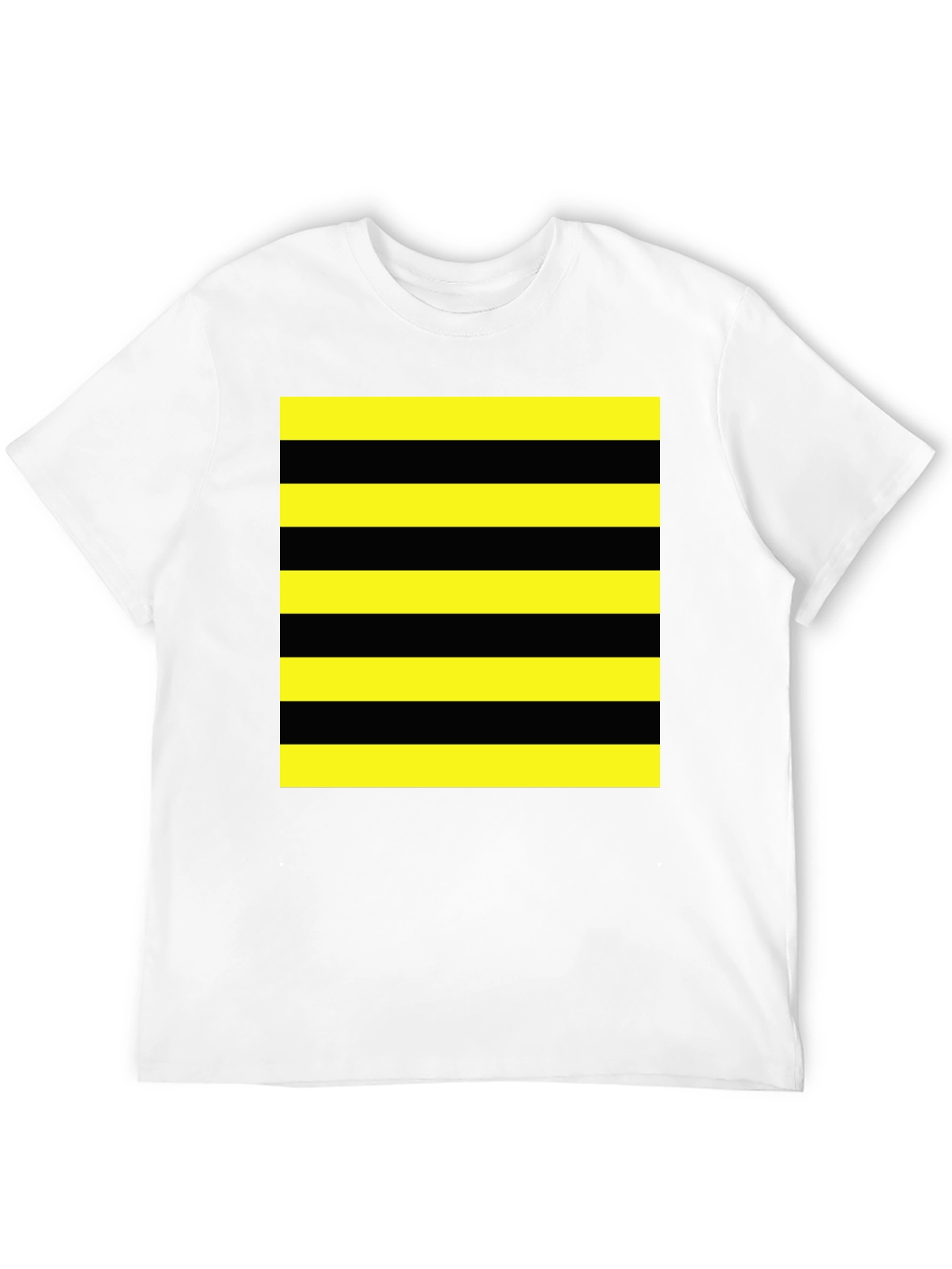 Black Striped Graphic Tee - Black and Yellow view 12