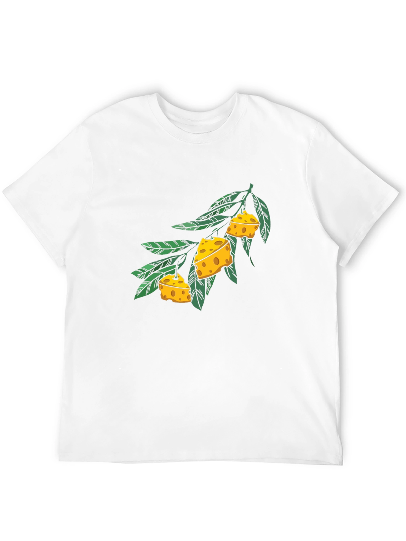 Cheese Branch Graphic Black T-Shirt - 12