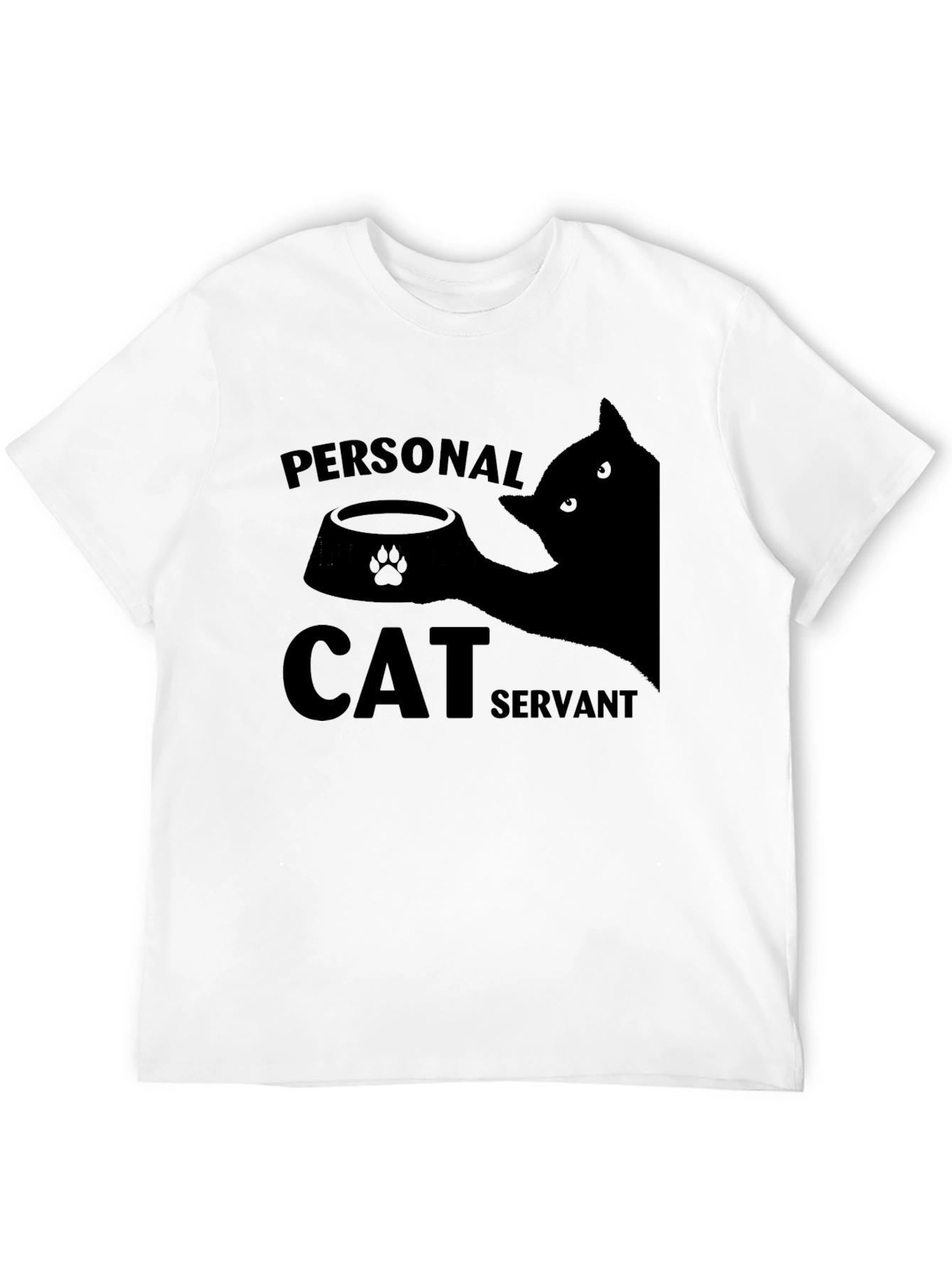Black Personal Cat Servant Graphic Tee view 12