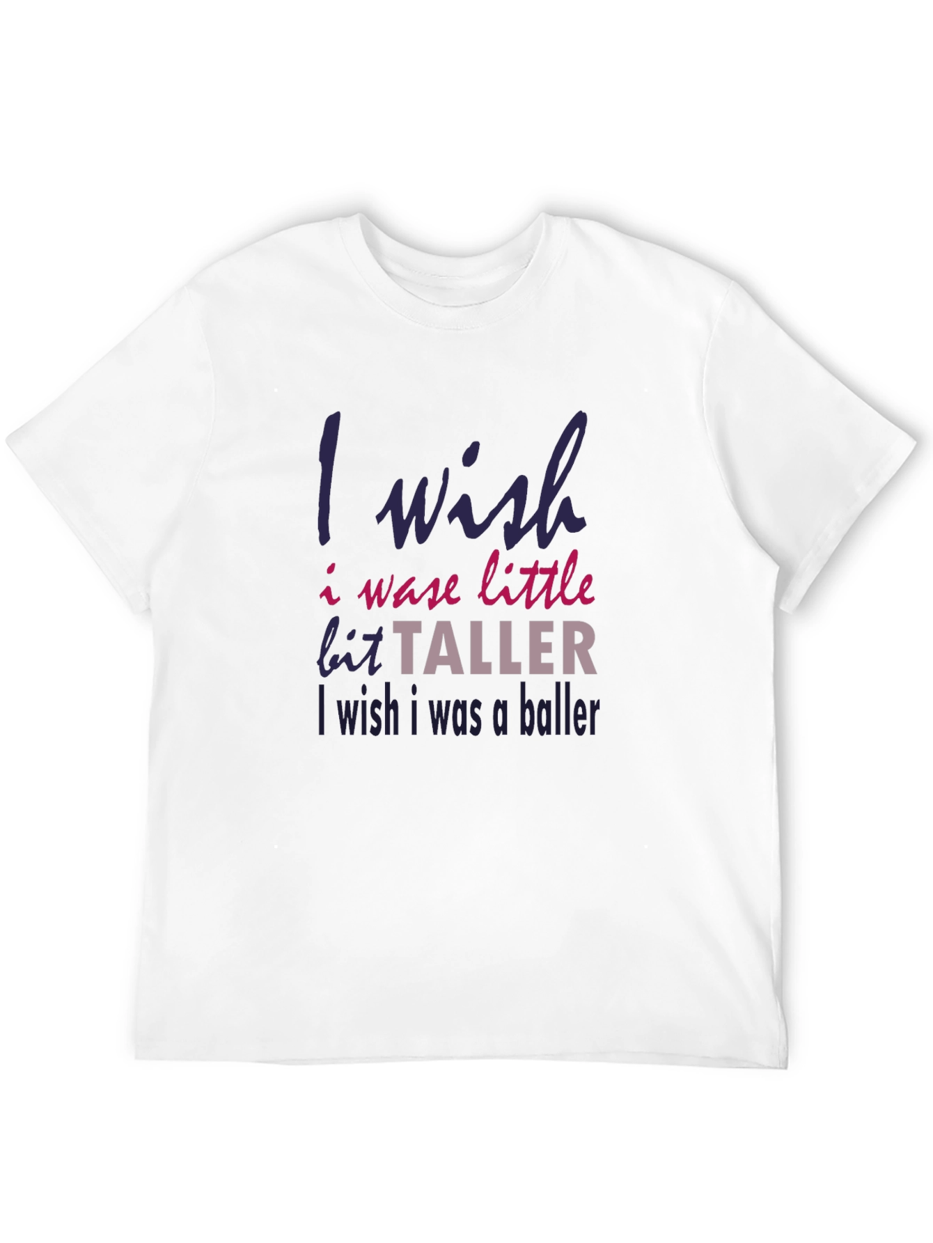 Black I Wish Funny Graphic T-Shirt view 12