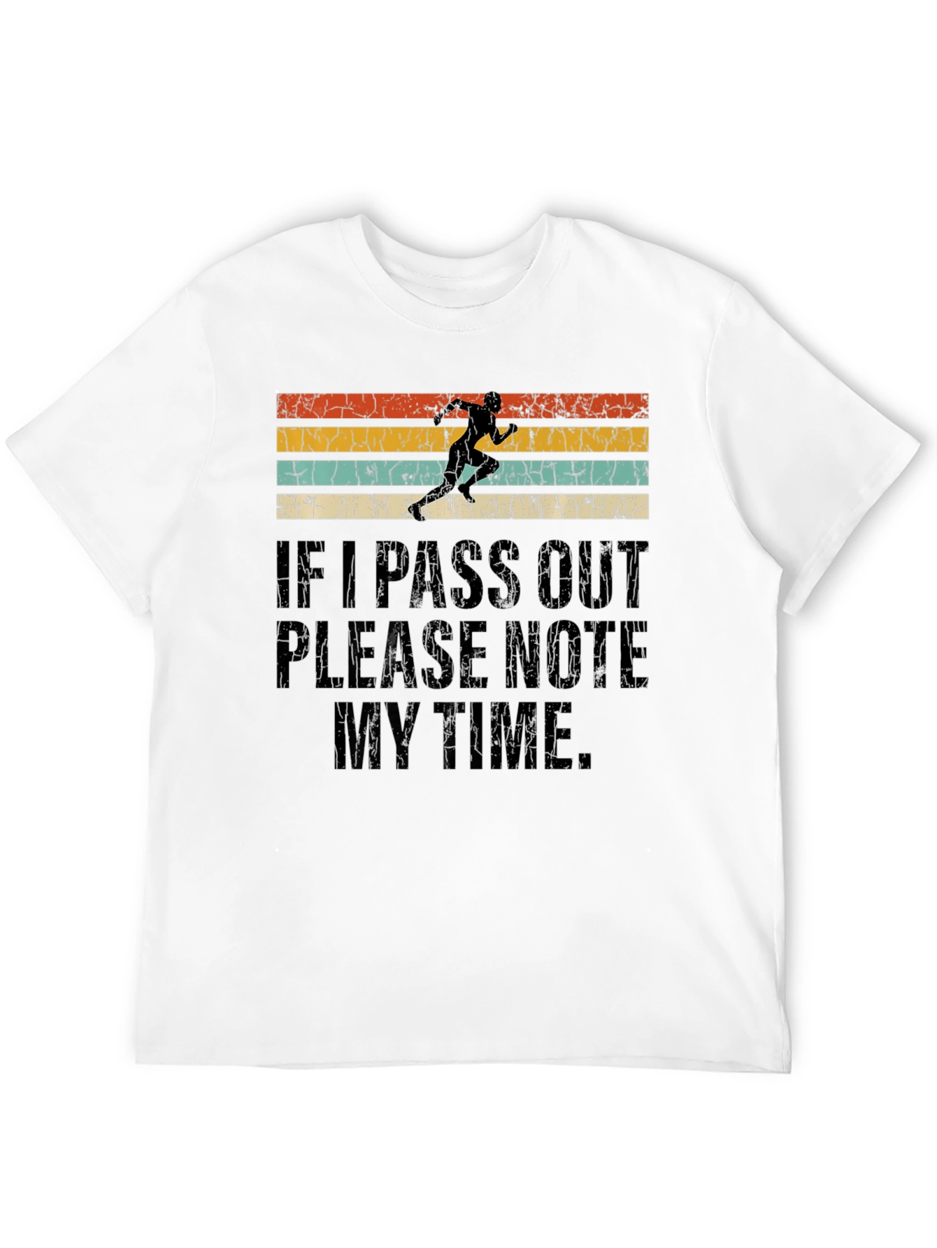 Black Funny Runner's T-Shirt - Note My Time view 12