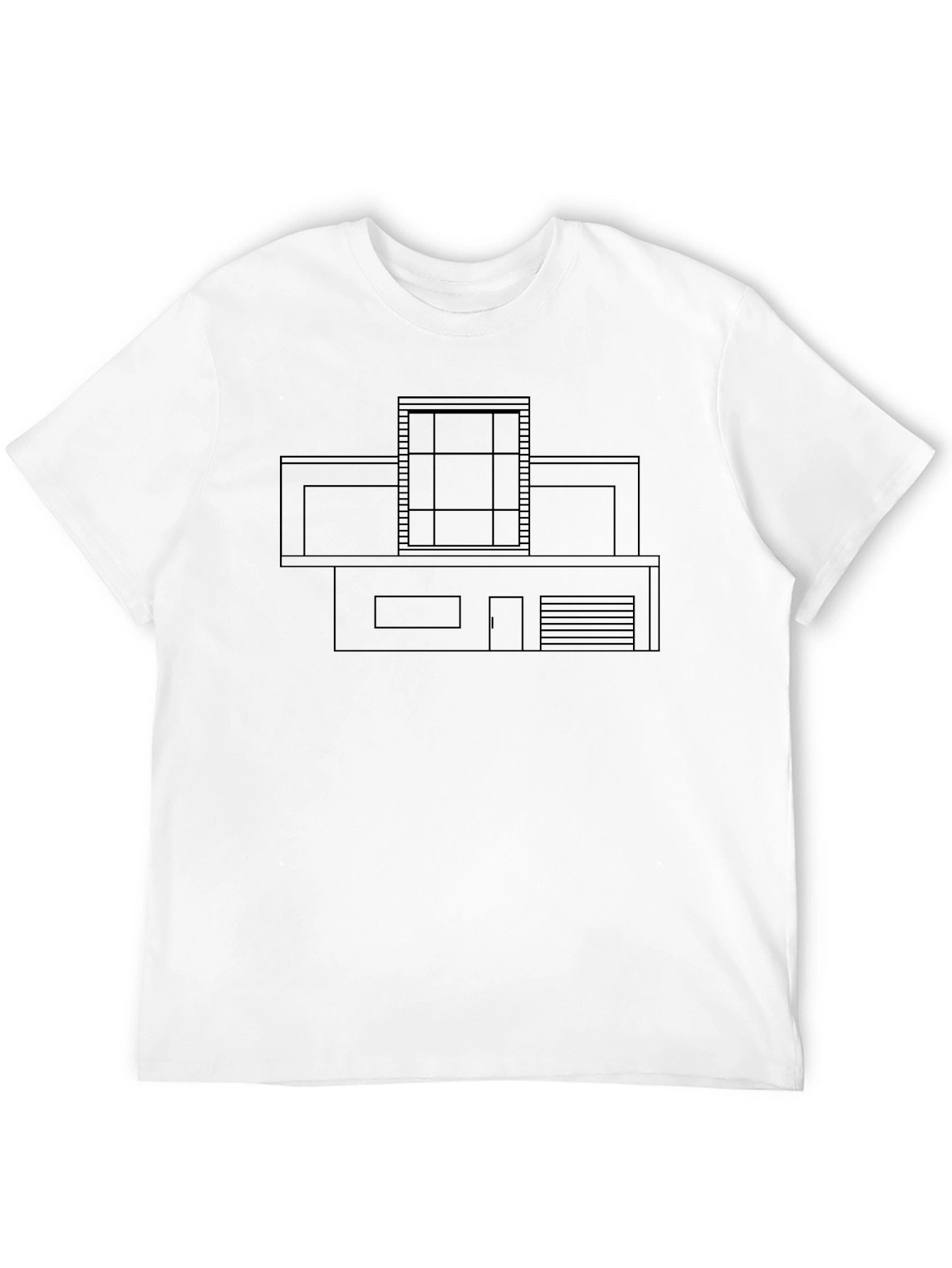 Black Modern House Graphic Black T-Shirt - Architect Design Tee view 12