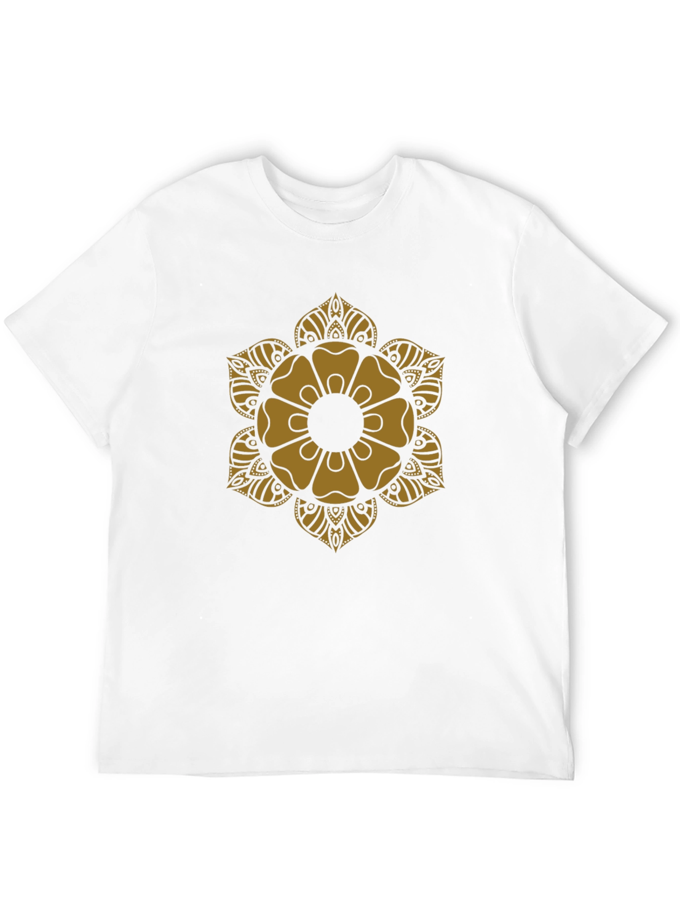 Black Geometric Mandala Graphic Print T-Shirt view 12