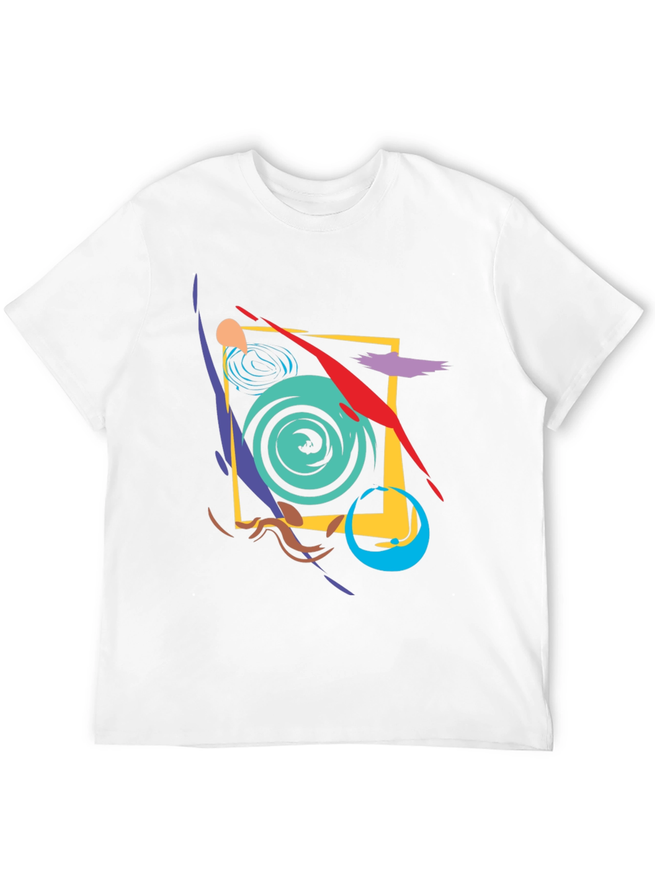 Black Abstract Graphic Print Black T-Shirt view 12