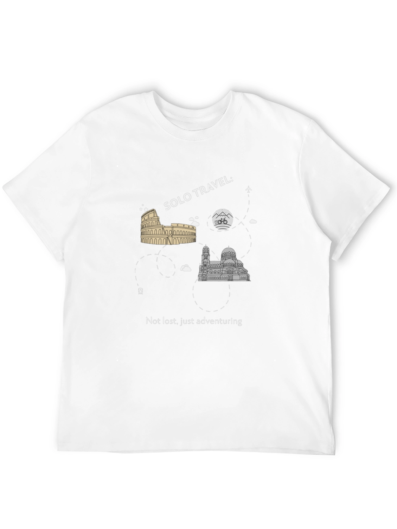 Black Solo Travel Adventure T-Shirt view 12