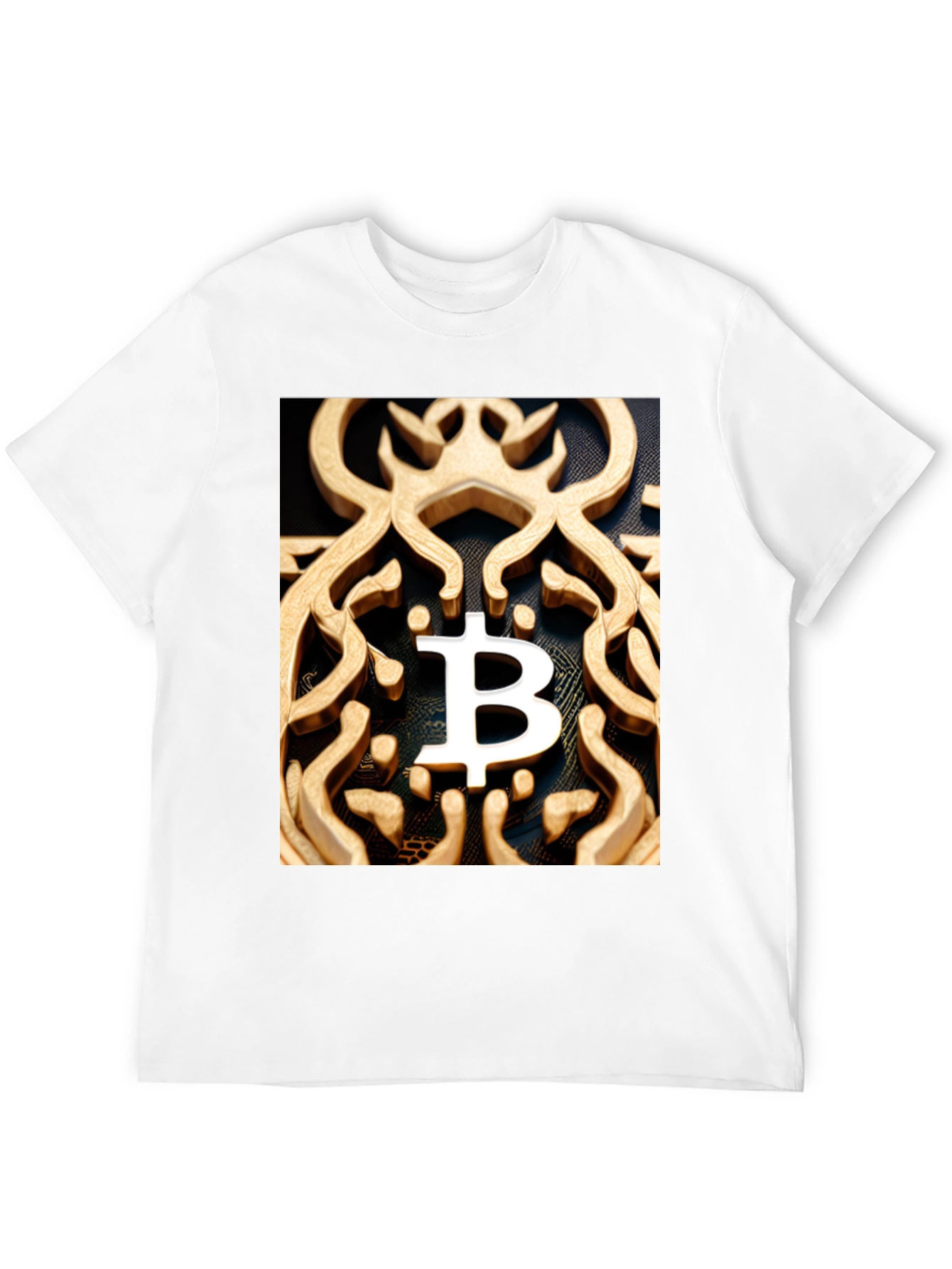 Black Bitcoin Ornate Tee - Crypto Fashion view 12