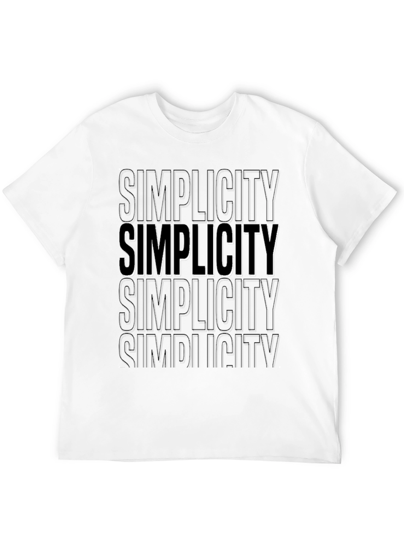 Black Simplicity Text Graphic Black Tee view 12