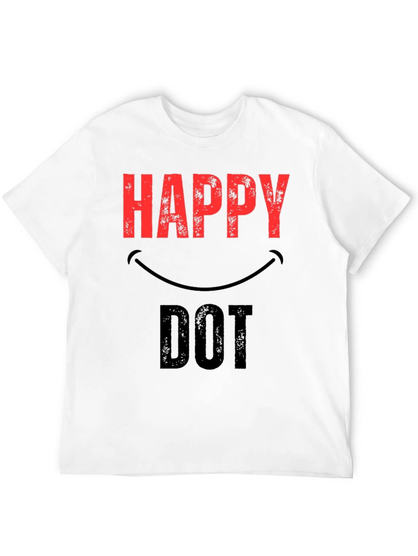 Black Happy Dot Graphic T-Shirt view 12