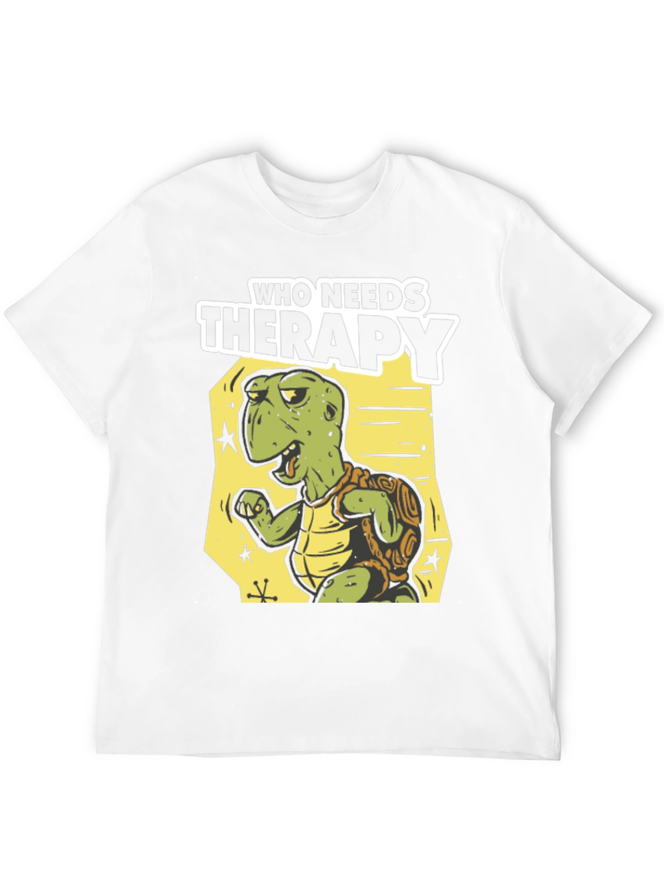 Black Funny Turtle Therapy T-Shirt - Unique Design view 12