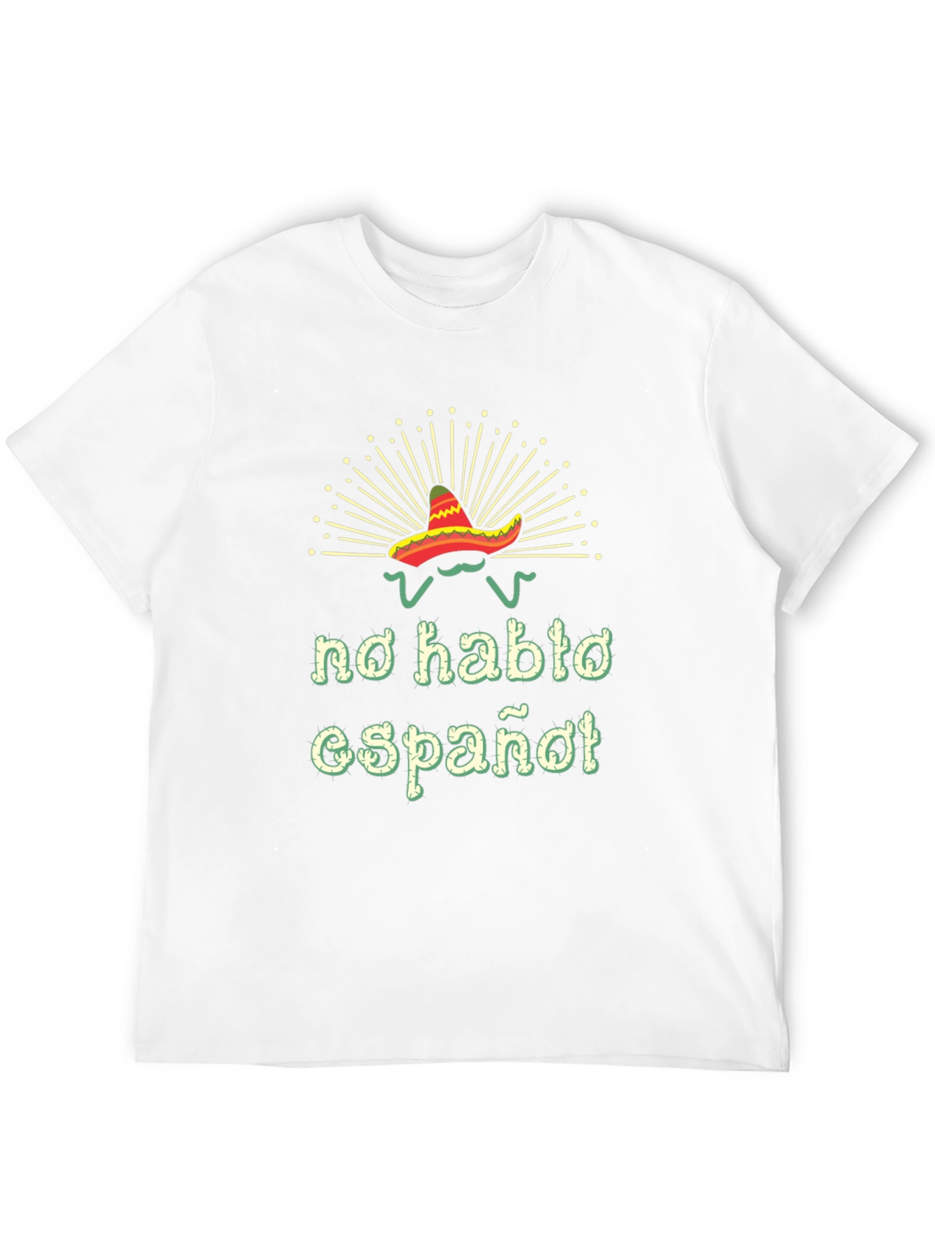 Black No Hablo Español T-Shirt - Funny Cinco De Mayo Tee view 12