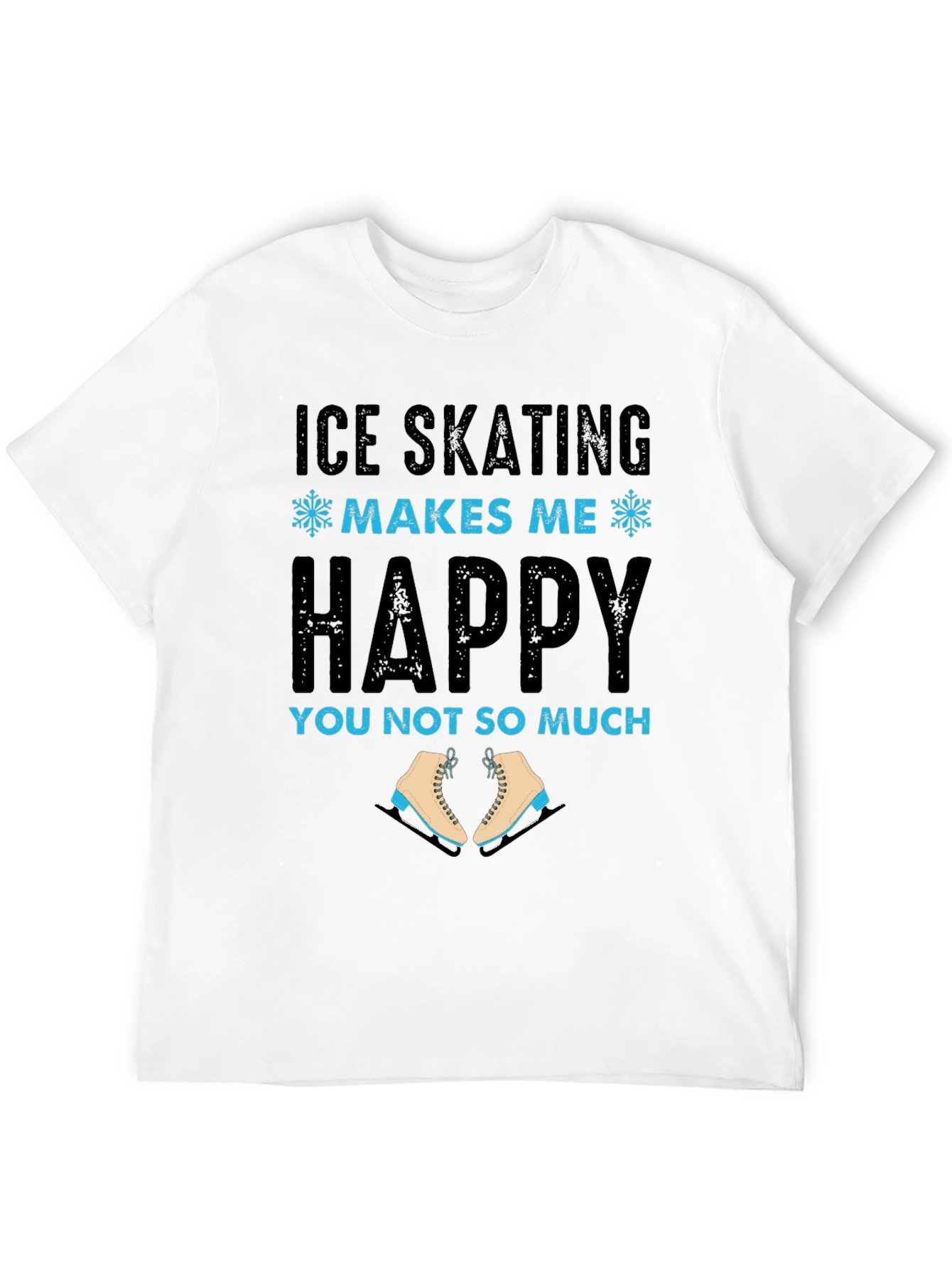 Black Ice Skating Makes Me Happy Tee view 12