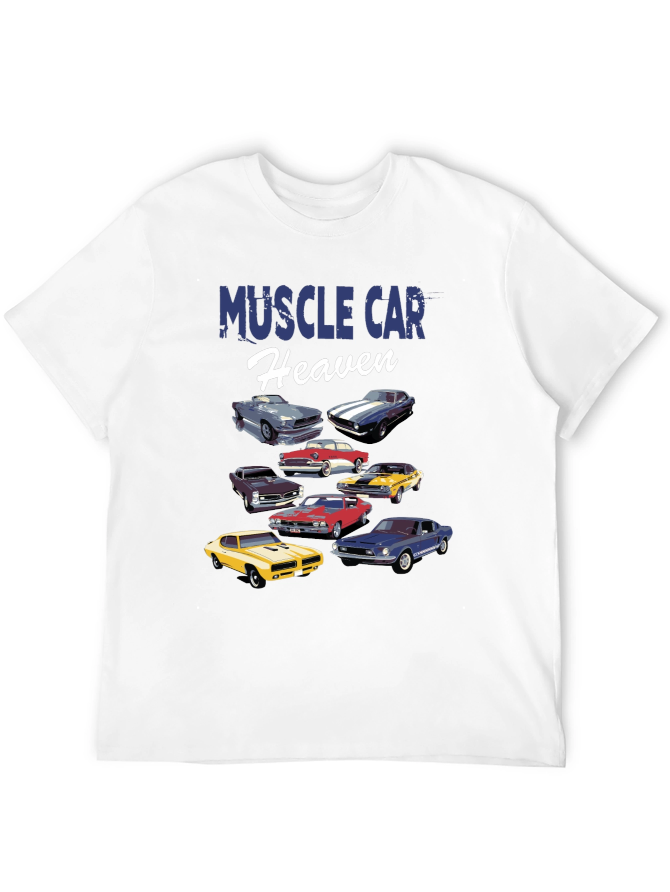 Black Muscle Car Heaven Graphic Tee view 12