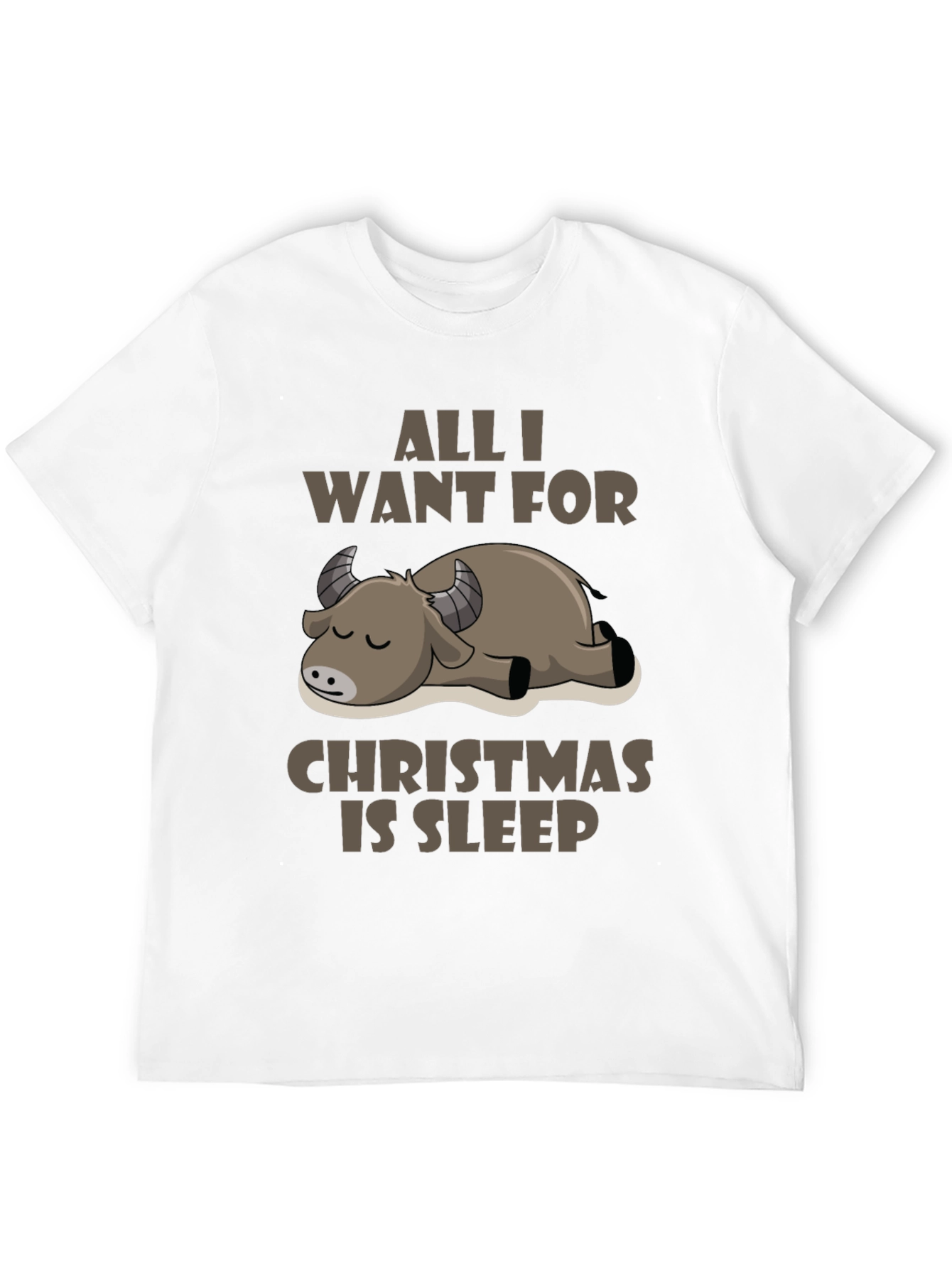 Black All I Want For Christmas Is Sleep T-Shirt view 12