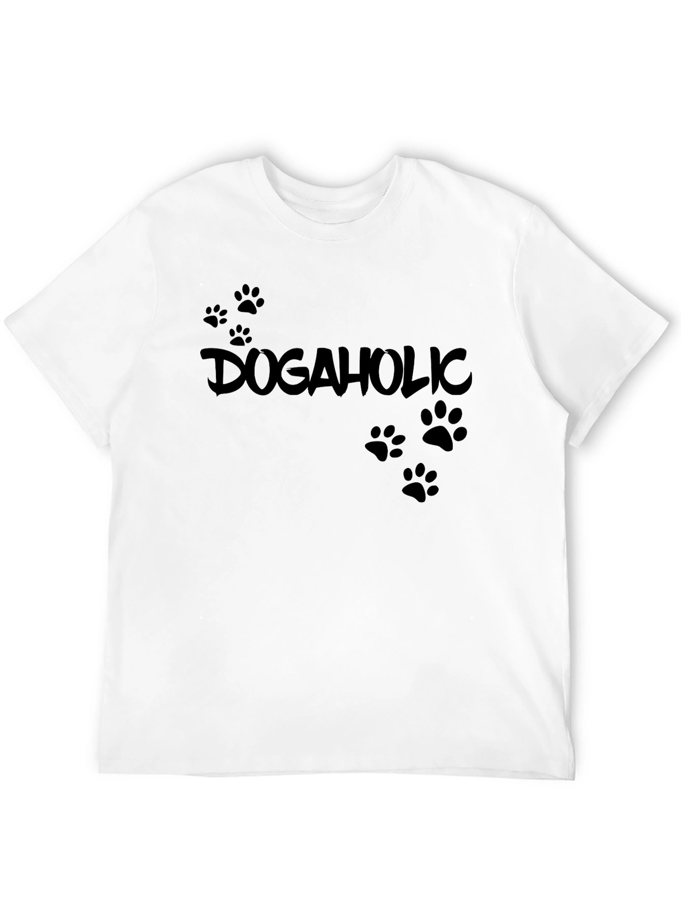 Dogaholic T-Shirt - Black Cotton Tee - 12