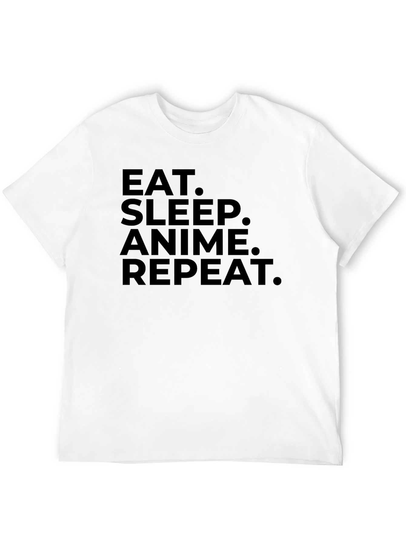 Black Eat Sleep Anime Repeat Black Graphic Tee view 12