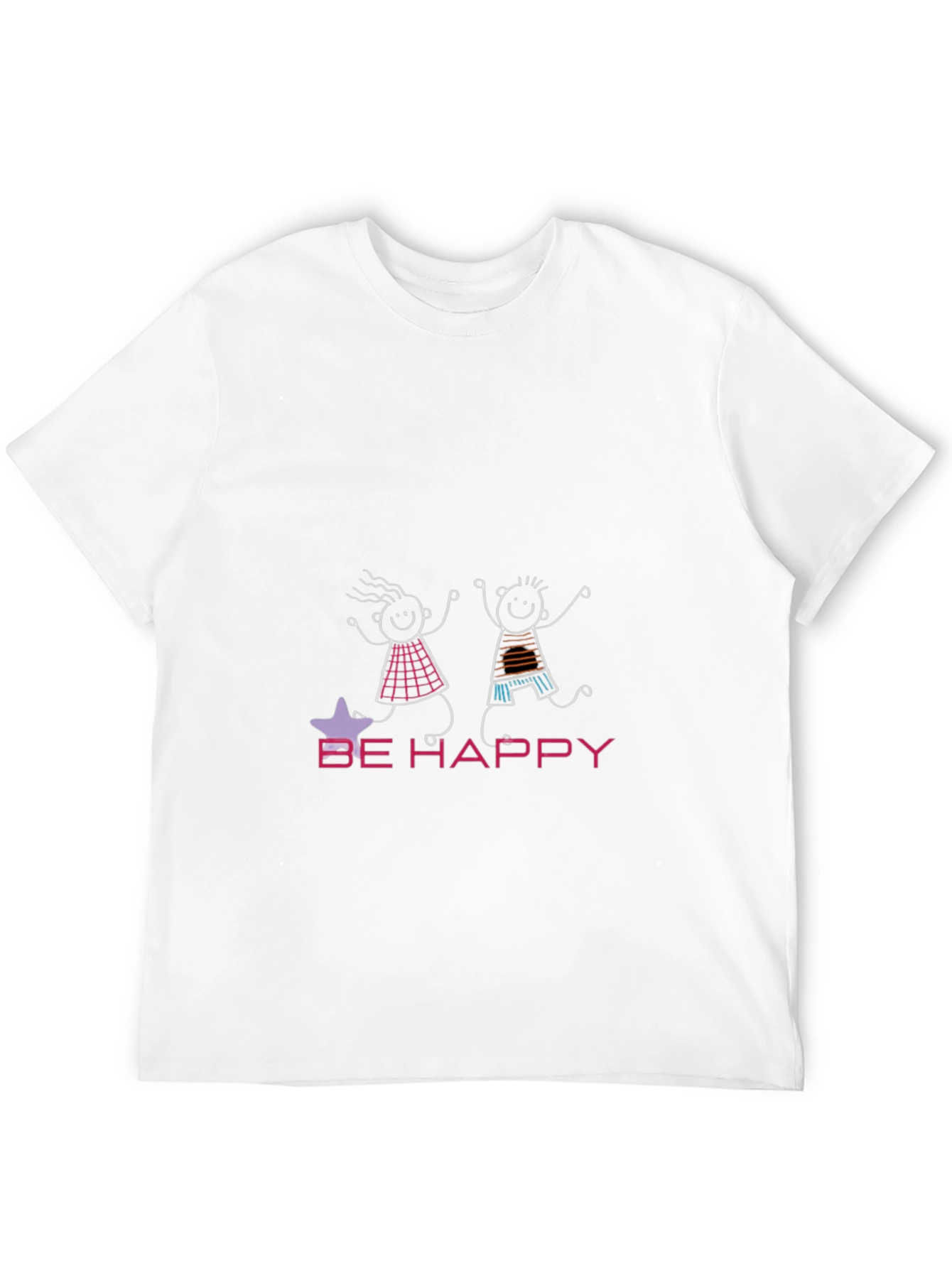 Black Be Happy Graphic Tee - Black view 12