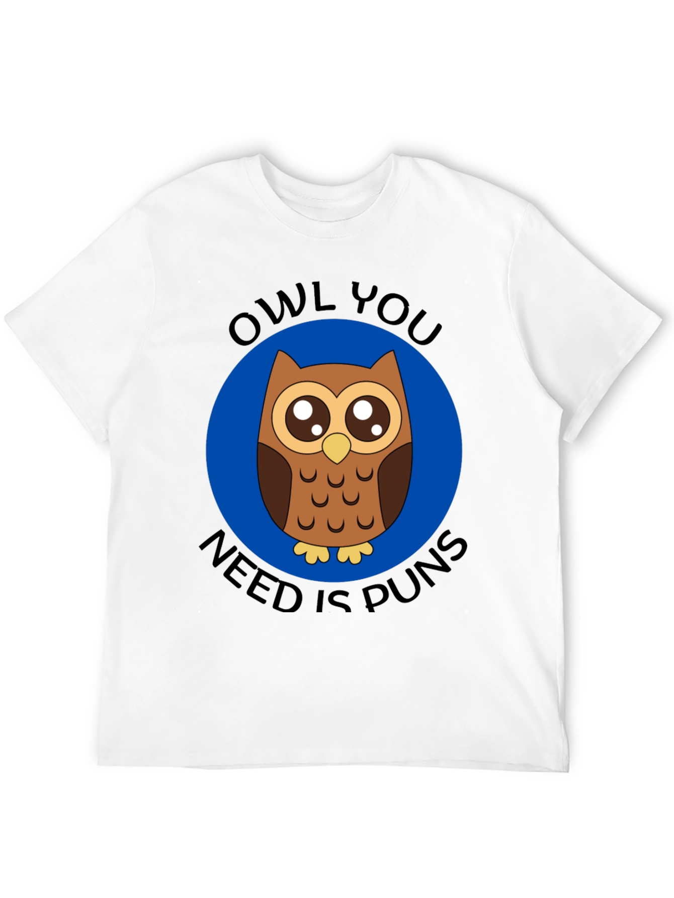 Black Owl You Need Is Puns T-Shirt - Funny Animal Graphic Tee view 12
