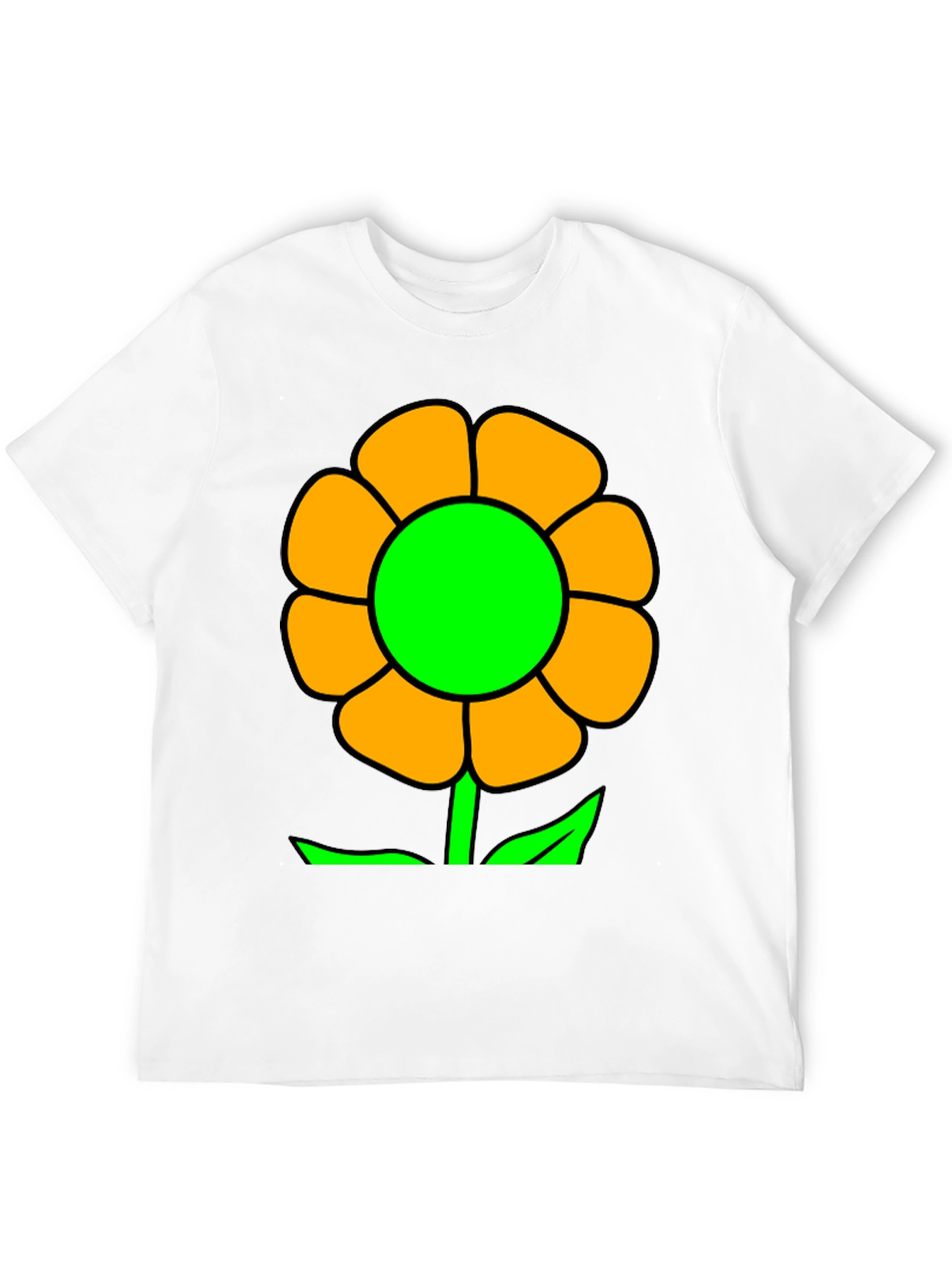 Black Vibrant Flower Graphic T-Shirt - Black view 12