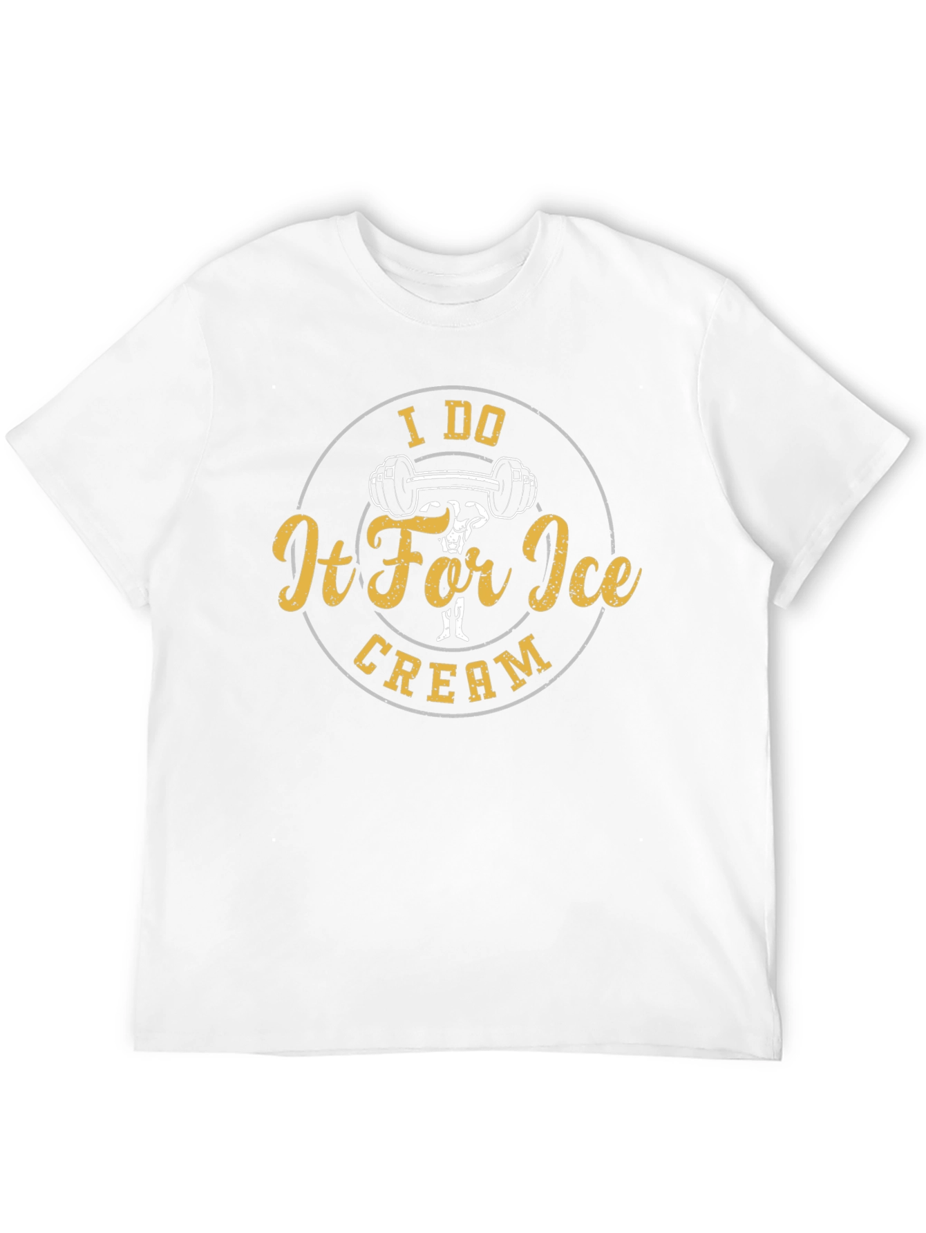 Black I Do It For Ice Cream Funny Gym T-Shirt view 12