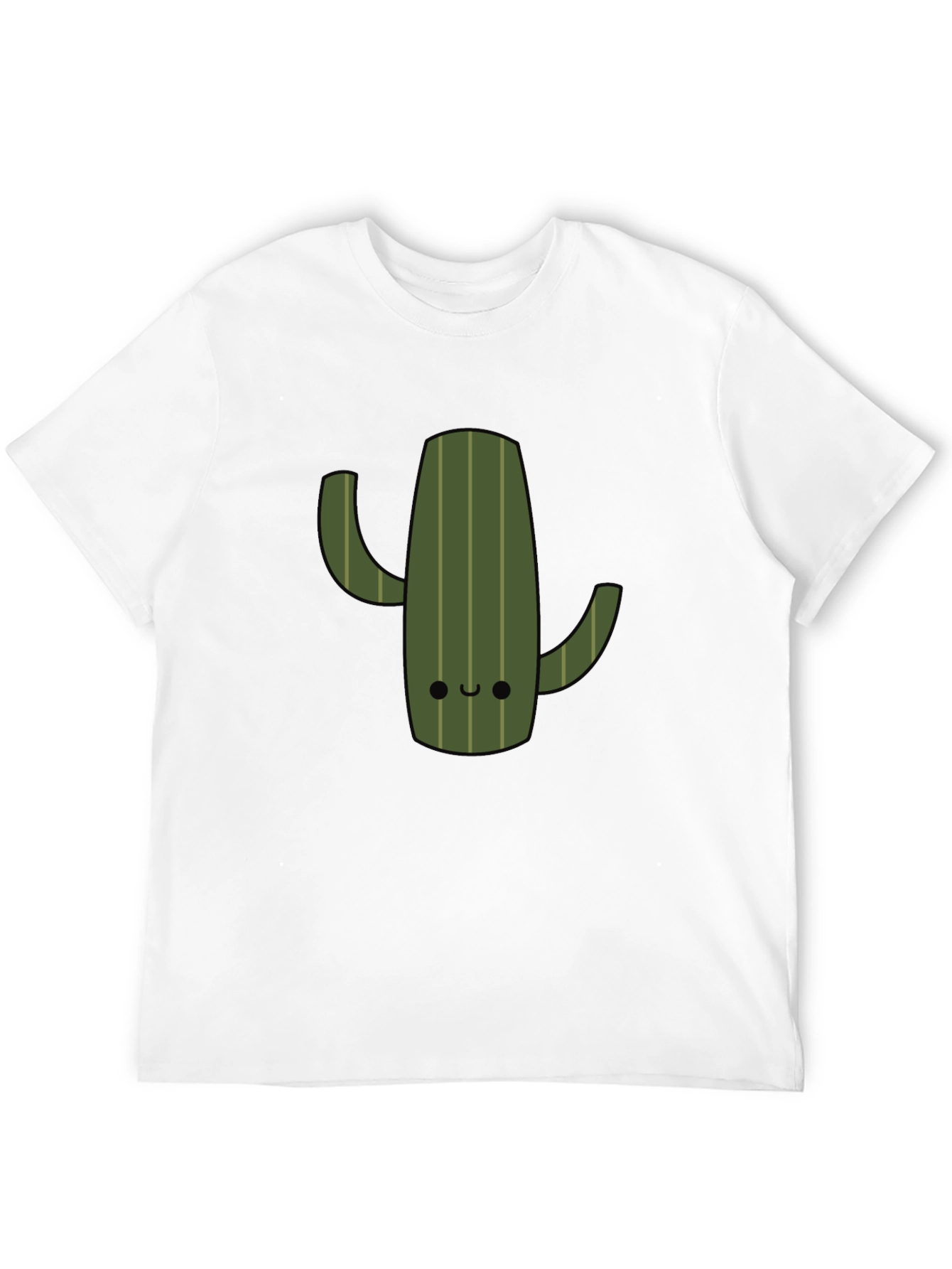 Black Cute Cactus Graphic Tee - Trendy Black T-Shirt view 12