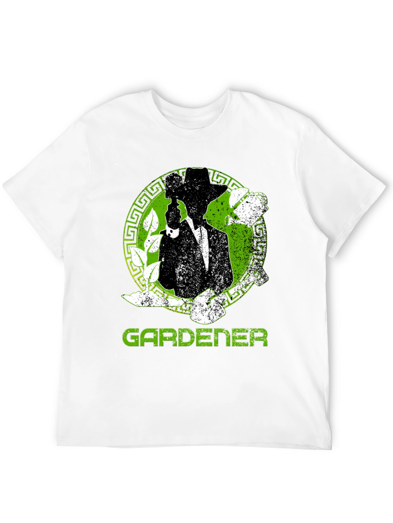 Black Gardener T-Shirt: Silhouette Design view 12