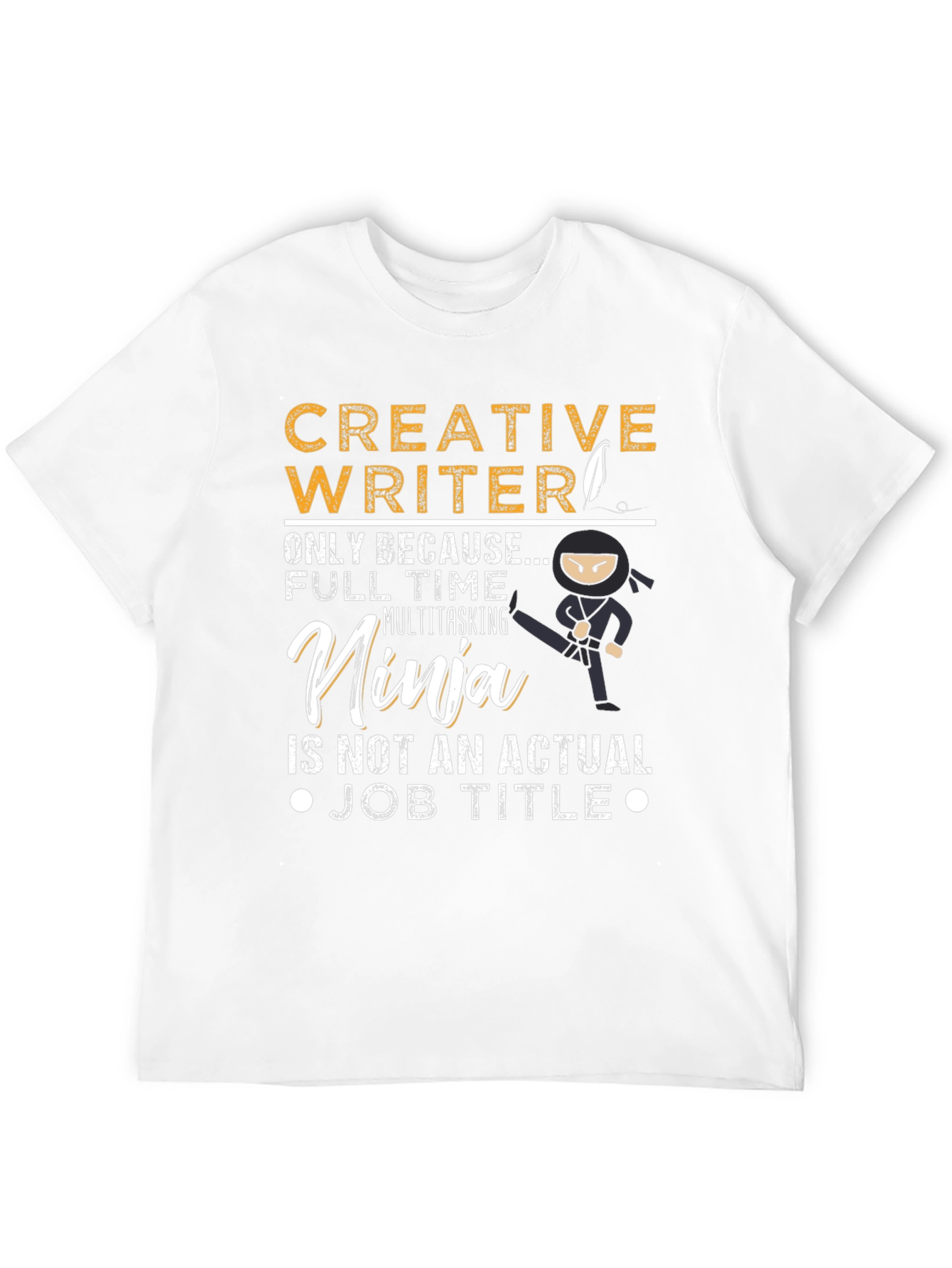 Black Creative Writer Ninja Graphic Tee view 12