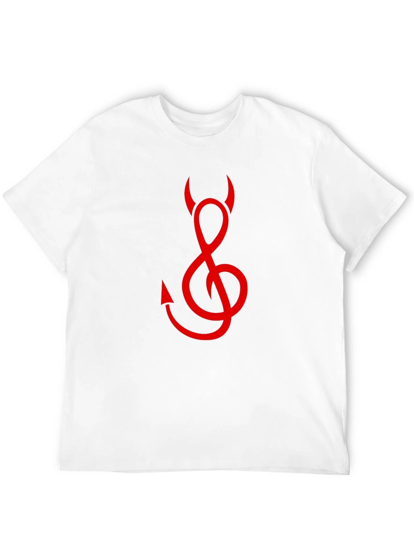 Black Devil Treble Clef Graphic Tee - Black Cotton view 12